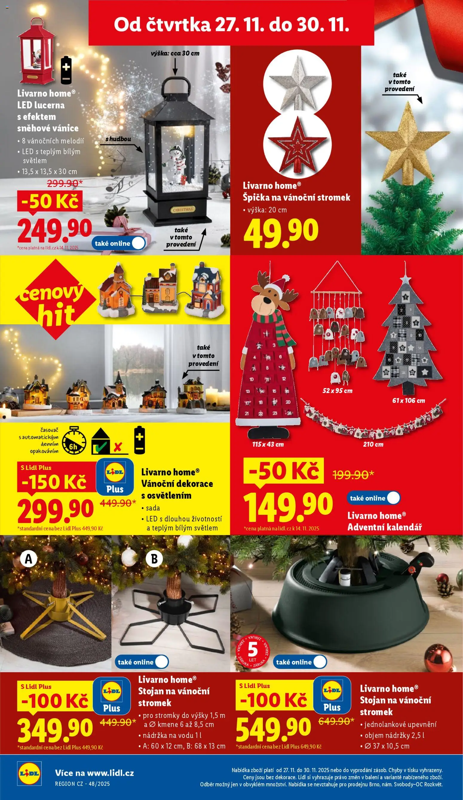 Lidl Black Friday od 24.11.2025 | Strana: 26 | Produkty: Lucerna, Stojan na vánoční stromek, Časovač, LED