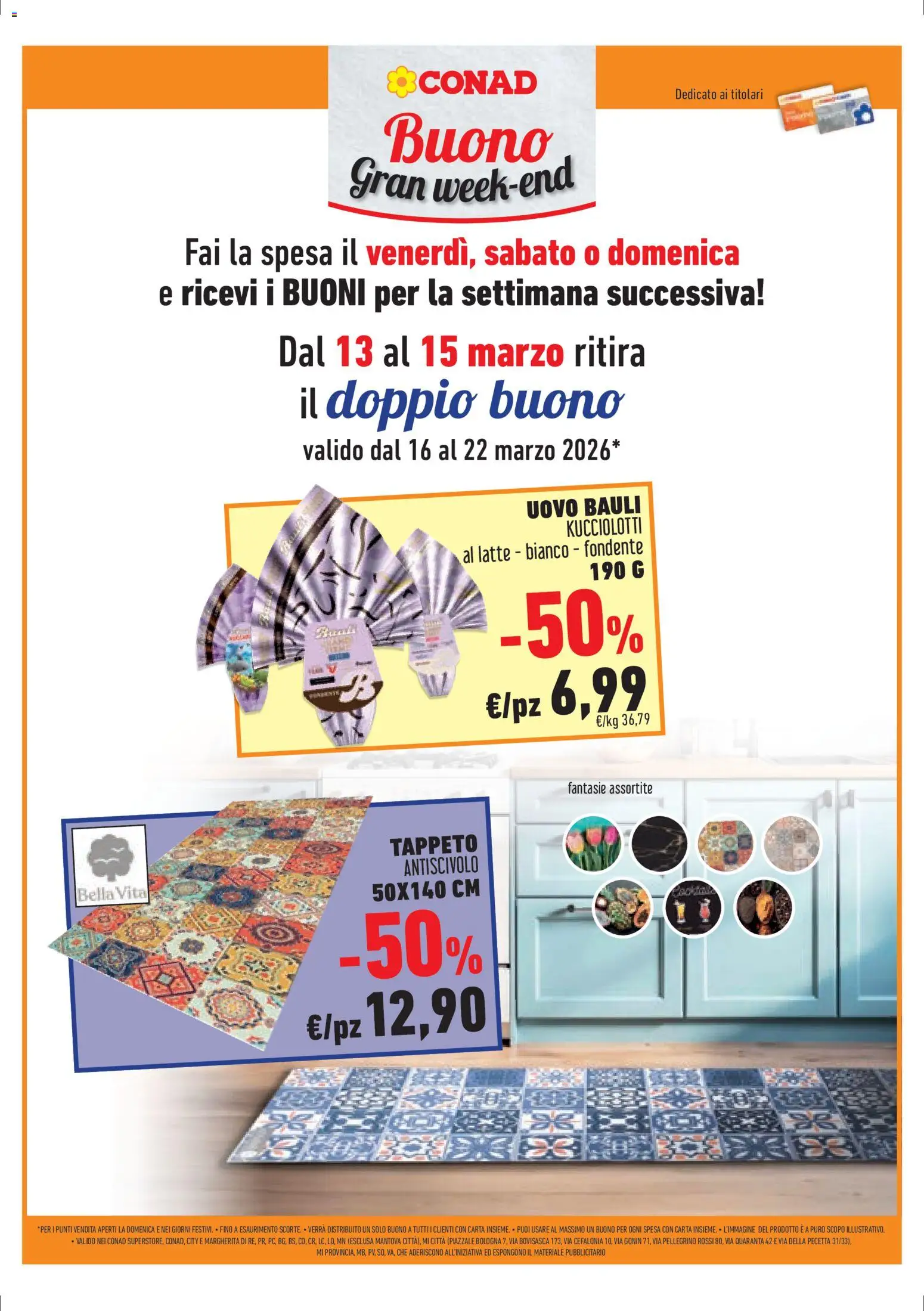 Volantino Conad del 11.03.2026 | Pagina: 16 | Prodotti: Latte, Tappeto