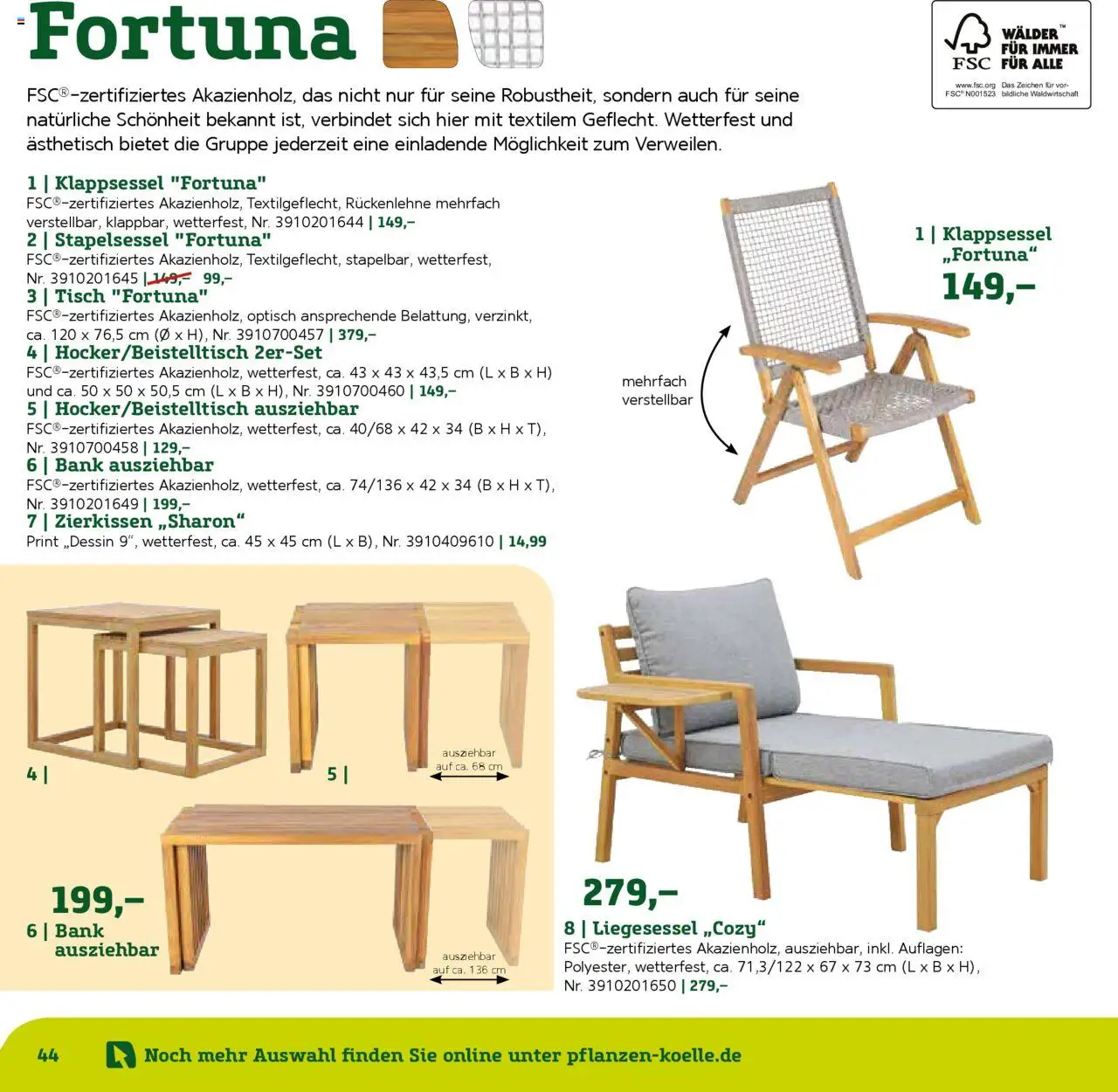 Pflanzen-Kölle Gartenmöbel Katalog 2025 – gültig ab 22.01.2025 | Seite: 44 | Produkte: Tisch