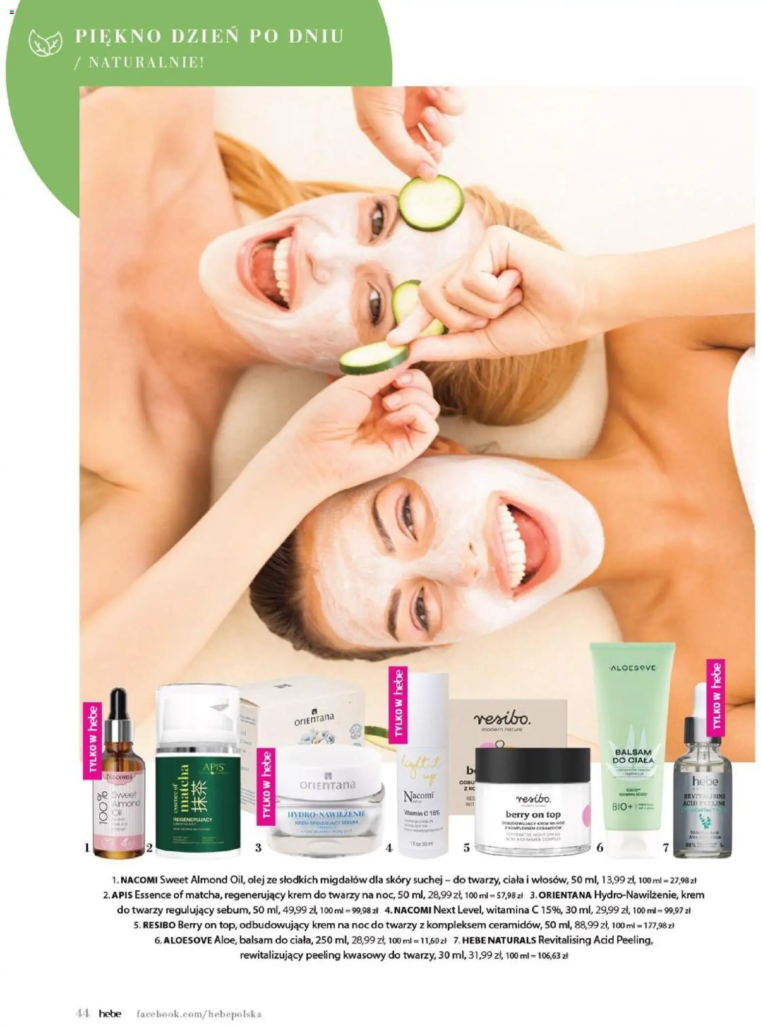 Hebe gazetka - Magazyn od 01.03.2026 | Strona: 44 | Produkty: Olej, Peeling, Krem, Krem do twarzy