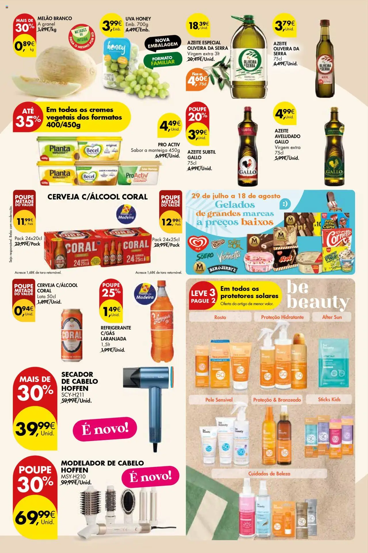 Pingo Doce Poupe este Fim de Semana Madeira │ válido de 15.08.2025 | Página: 2 | Produtos: Secador, Secador de cabelo, Modelador de cabelo, Cerveja