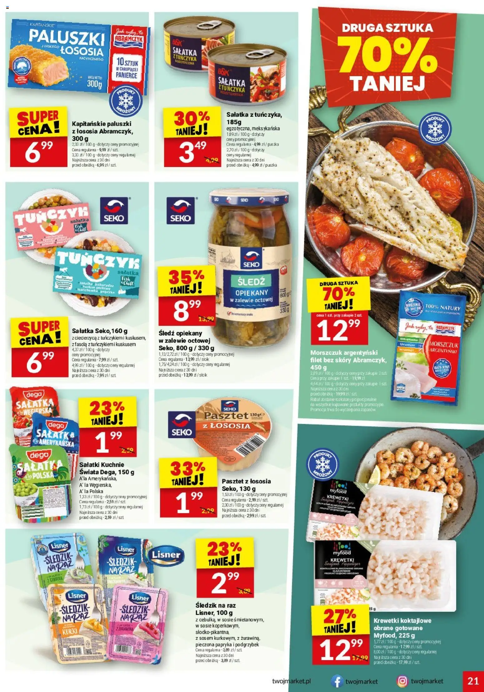 Twój Market gazetka od 08.04.2026 | Strona: 21 | Produkty: Papryka, Tuńczyk, Paluszki, Sałatka