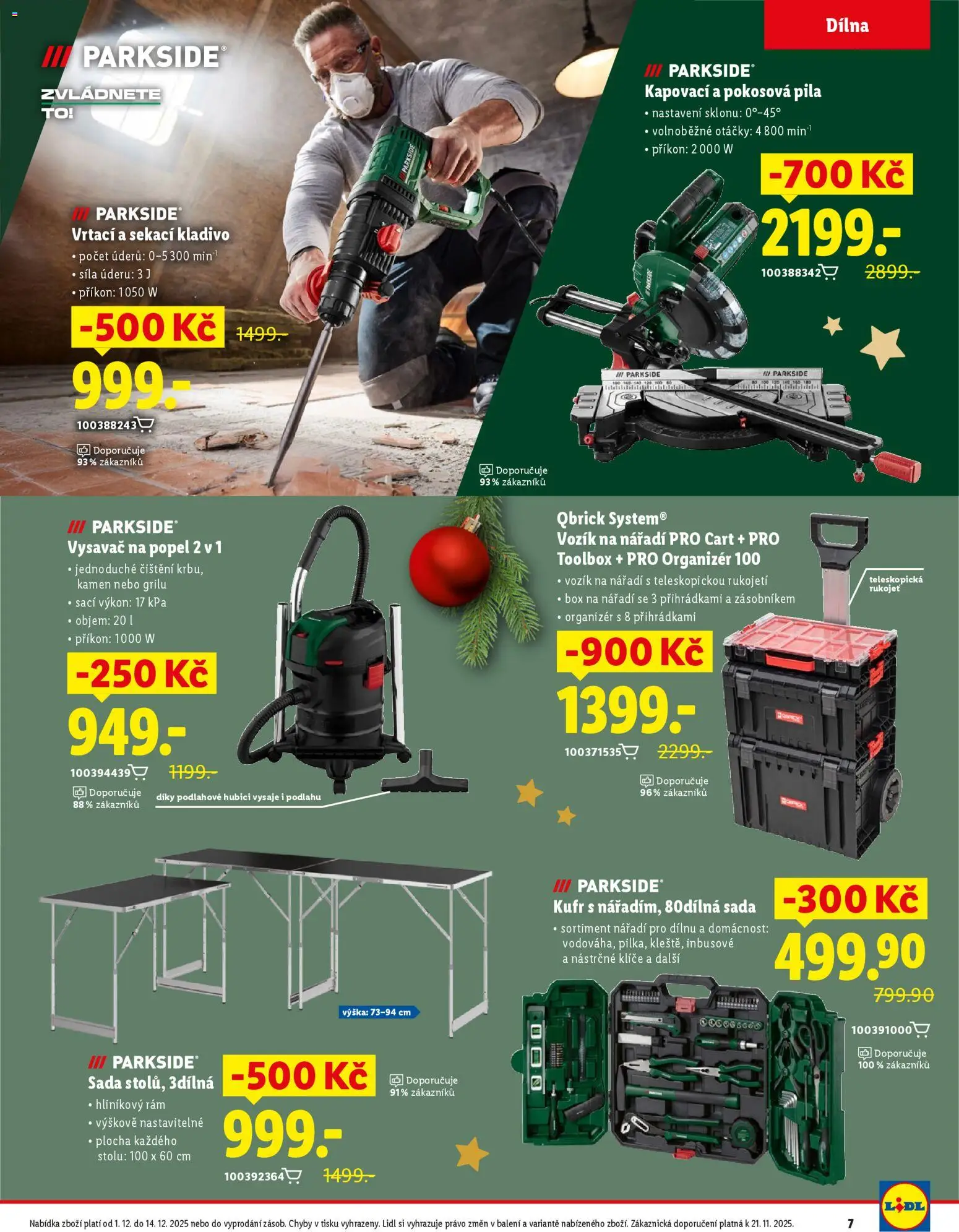 Lidl magazín od 01.12.2025 | Strana: 7 | Produkty: Organizér, Parkside, Pokosová pila, Nářadí
