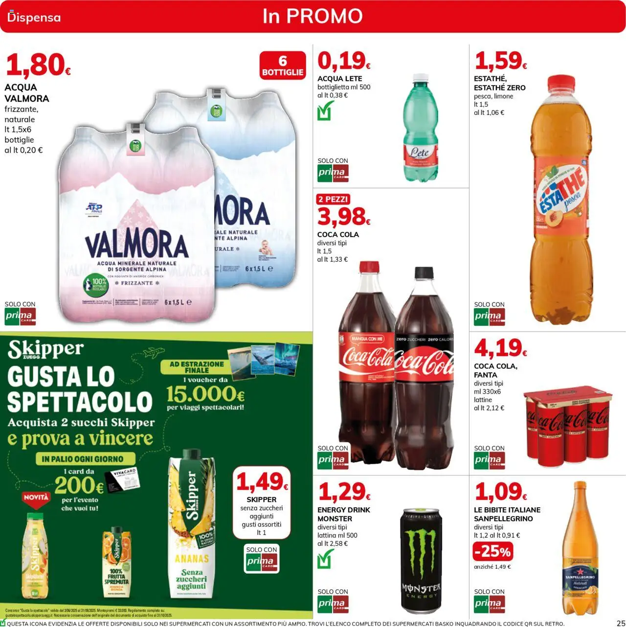 Volantino Basko del 19.08.2025 | Pagina: 25 | Prodotti: Acqua Lete, Acqua, Limone, Fanta