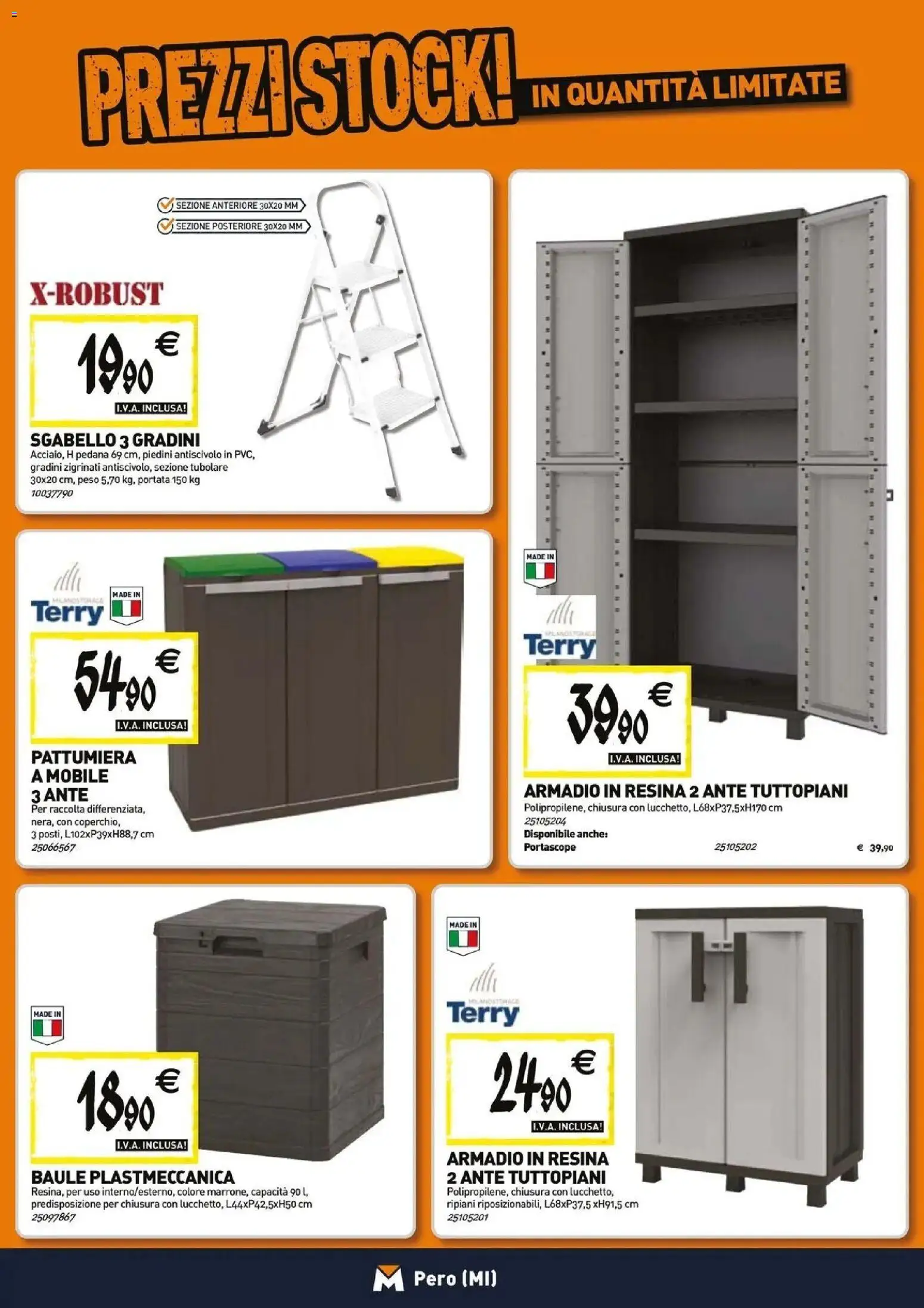 Volantino TECNOMAT del 26.03.2026 | Pagina: 16 | Prodotti: Mobile, Sgabello, Baule, Armadio