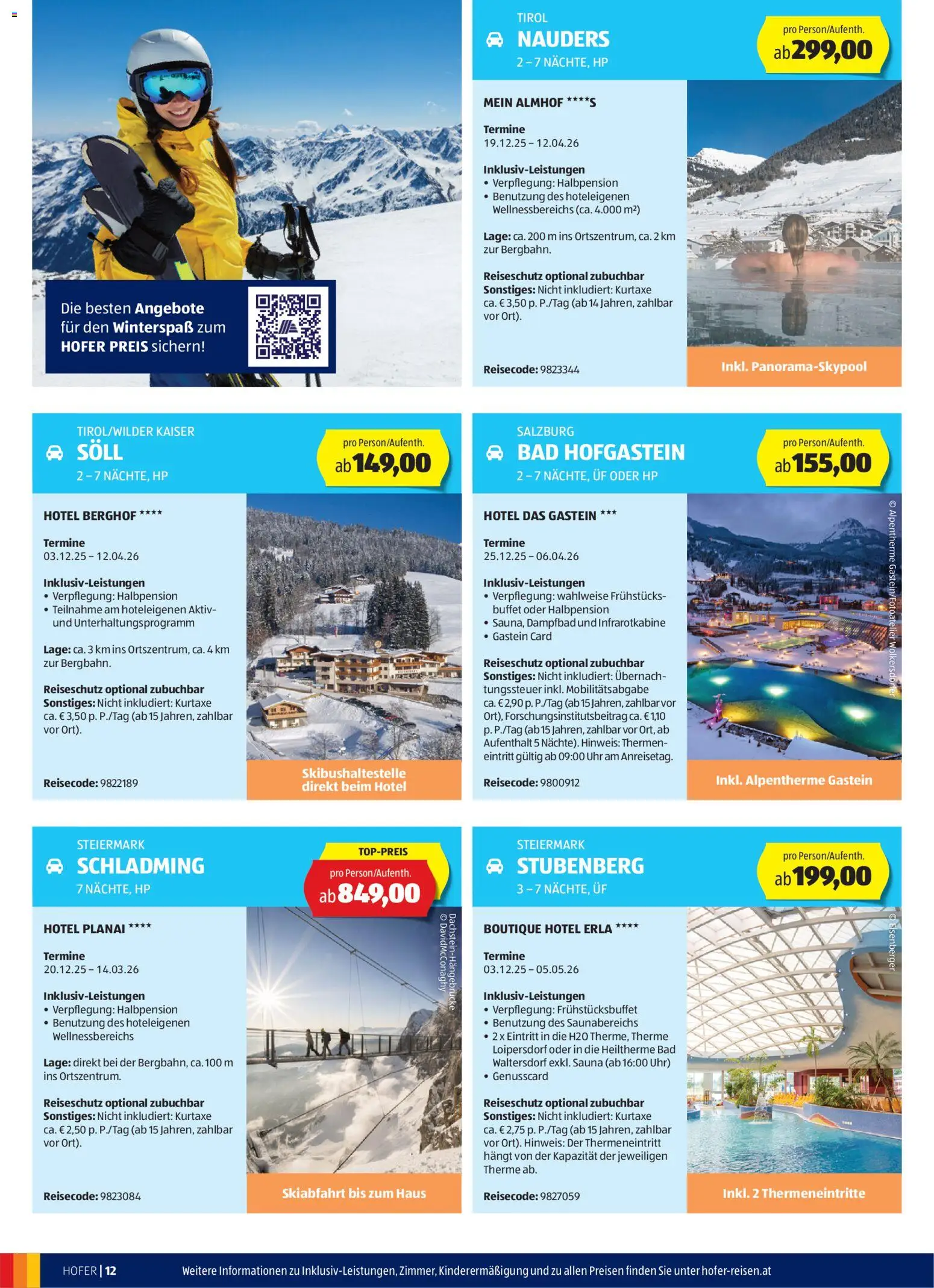 Hofer Reisen Flugblatt gültig ab 03.12.2025 | Seite: 12 | Produkte: Uhr, Bad