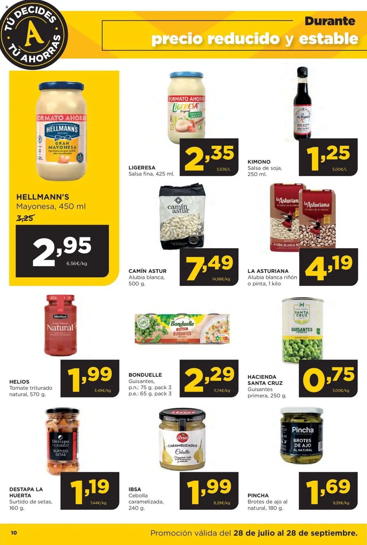 Alimerka folleto │ válido desde el 28.07.2025 | Página: 10 | Productos: Παγωμένο τσάι, Οθόνη προβολής, Funda, Tomate triturado