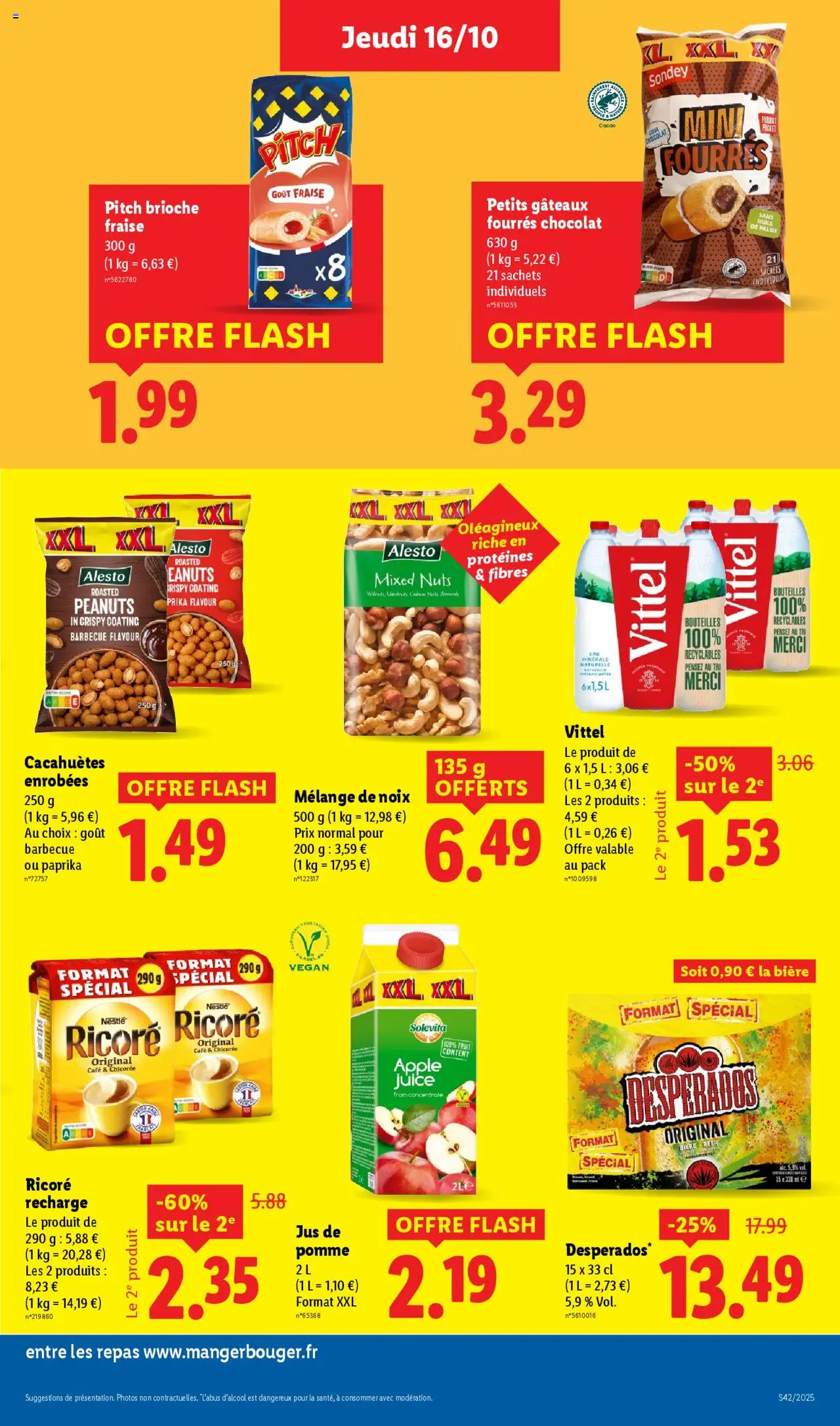 {H1} | Page: 17 | Produits: Fraise, Ricoré, Jus de pomme, Chocolat