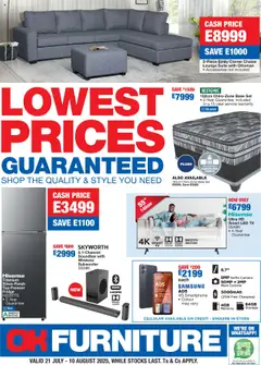 Preview of OK Furniture specials valid from 21.07.2025