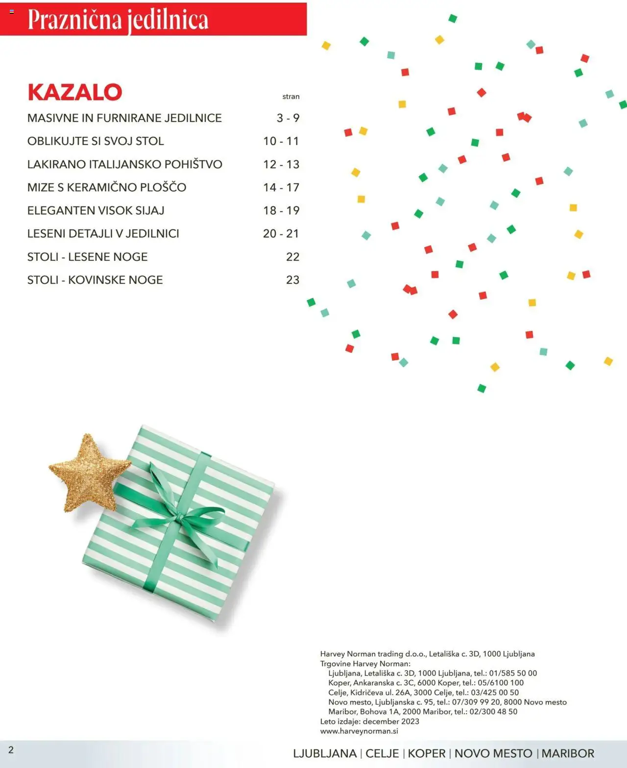 Harvey Norman katalog praznična jedilnica │ velja od 07.12.2023 | Stran: 2 | Izdelki: Pohištvo, Stol