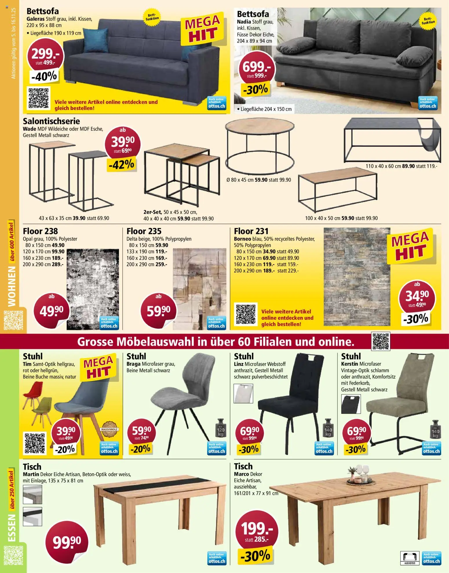 Otto's Aktionen – gültig ab 05.11.2025 | Seite: 6 | Produkte: Tisch, Stuhl, Bett