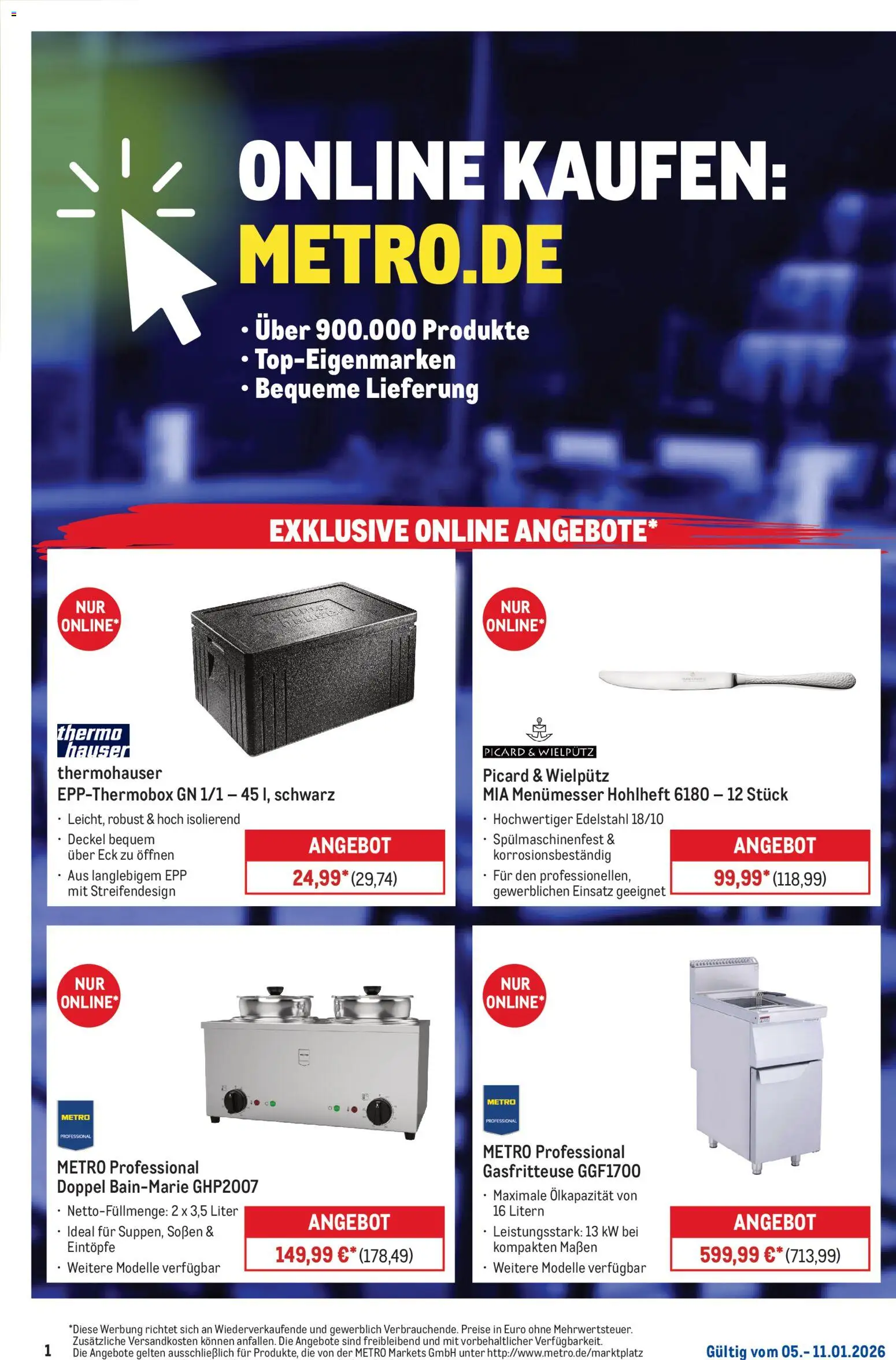 Metro Online: Wochen-Angebote – gültig ab 05.01.2026 | Seite: 1