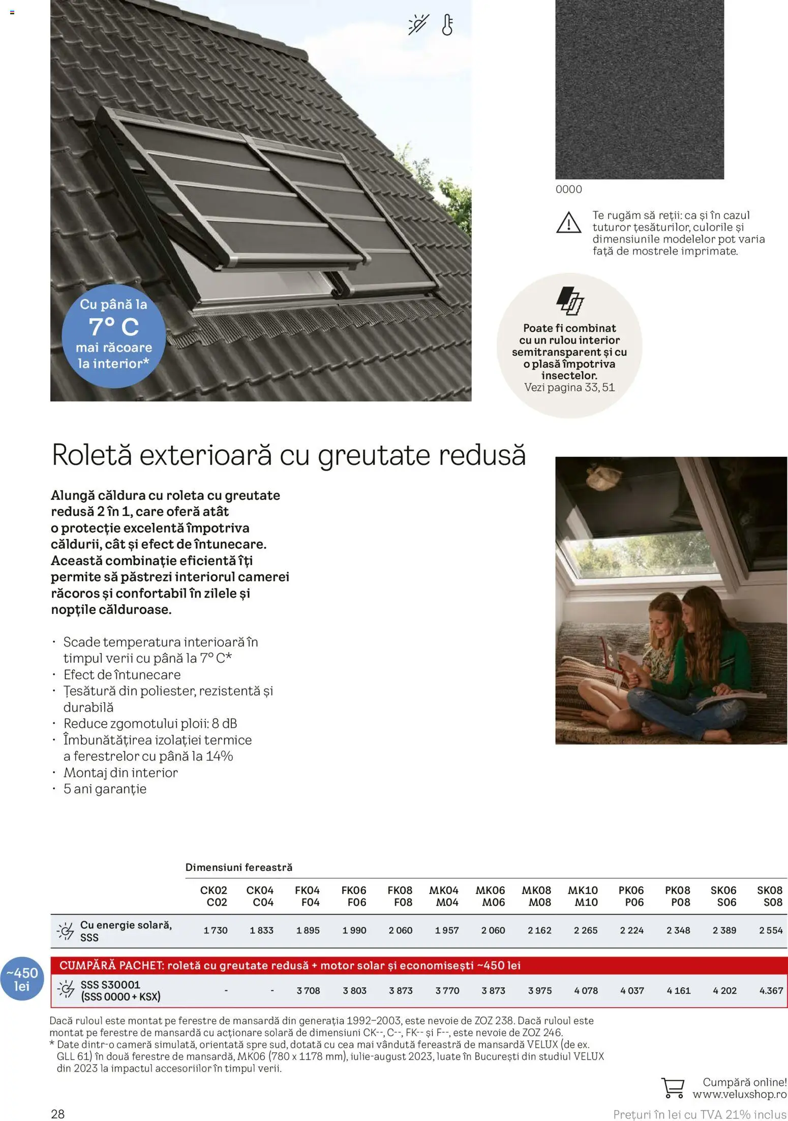 Noul catalog Velux – valabil de la 03.02.2026 | Pagină: 28 | Produse: Cameră, Fereastră
