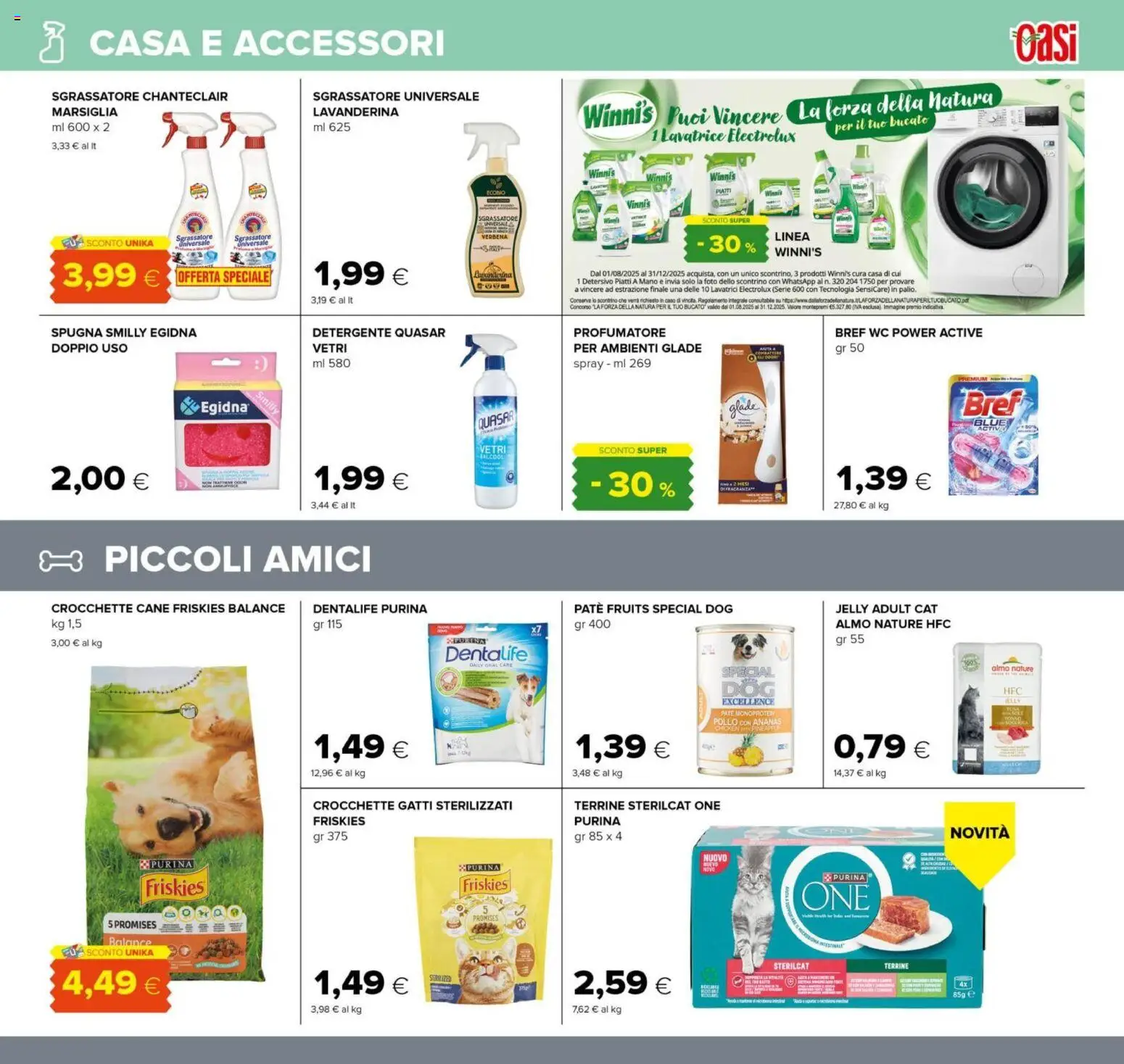 Volantino Oasi del 06.11.2025 | Pagina: 29 | Prodotti: Spugna, Pollo, Detergente, Crocchette cane