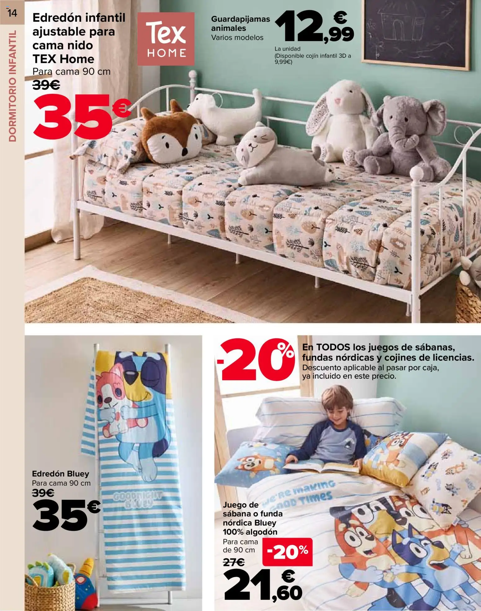 Carrefour folleto │ válido desde el 09.01.2026 | Página: 14 | Productos: Edredón, Funda, Cama, Cojín