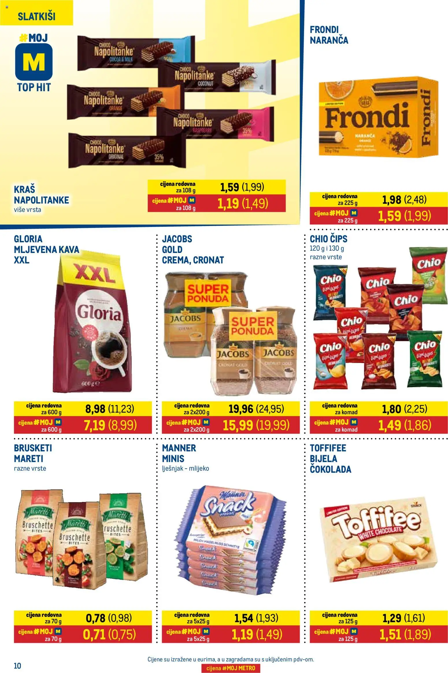 Metro katalog | vrijedi od 16.04.2026 | Stranica: 10 | Proizvodi: Mljevena kava, Kava, Jacobs, Čips