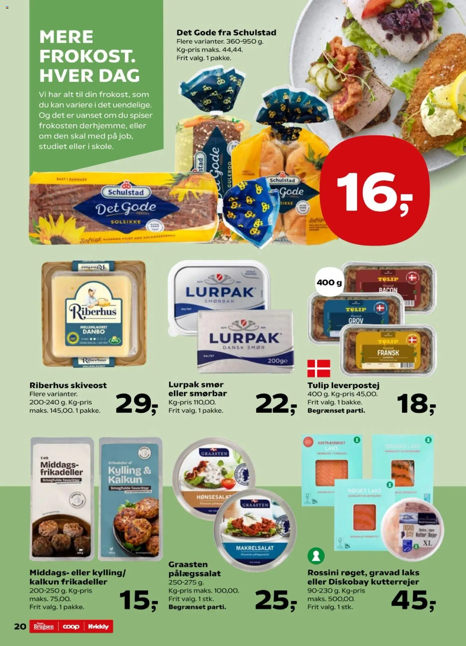 Super Brugsen tilbudsavis – gyldig fra 06.02.2026 | Side: 20 | Produkter: Kalkun, Frikadeller, Skiveost, Søm