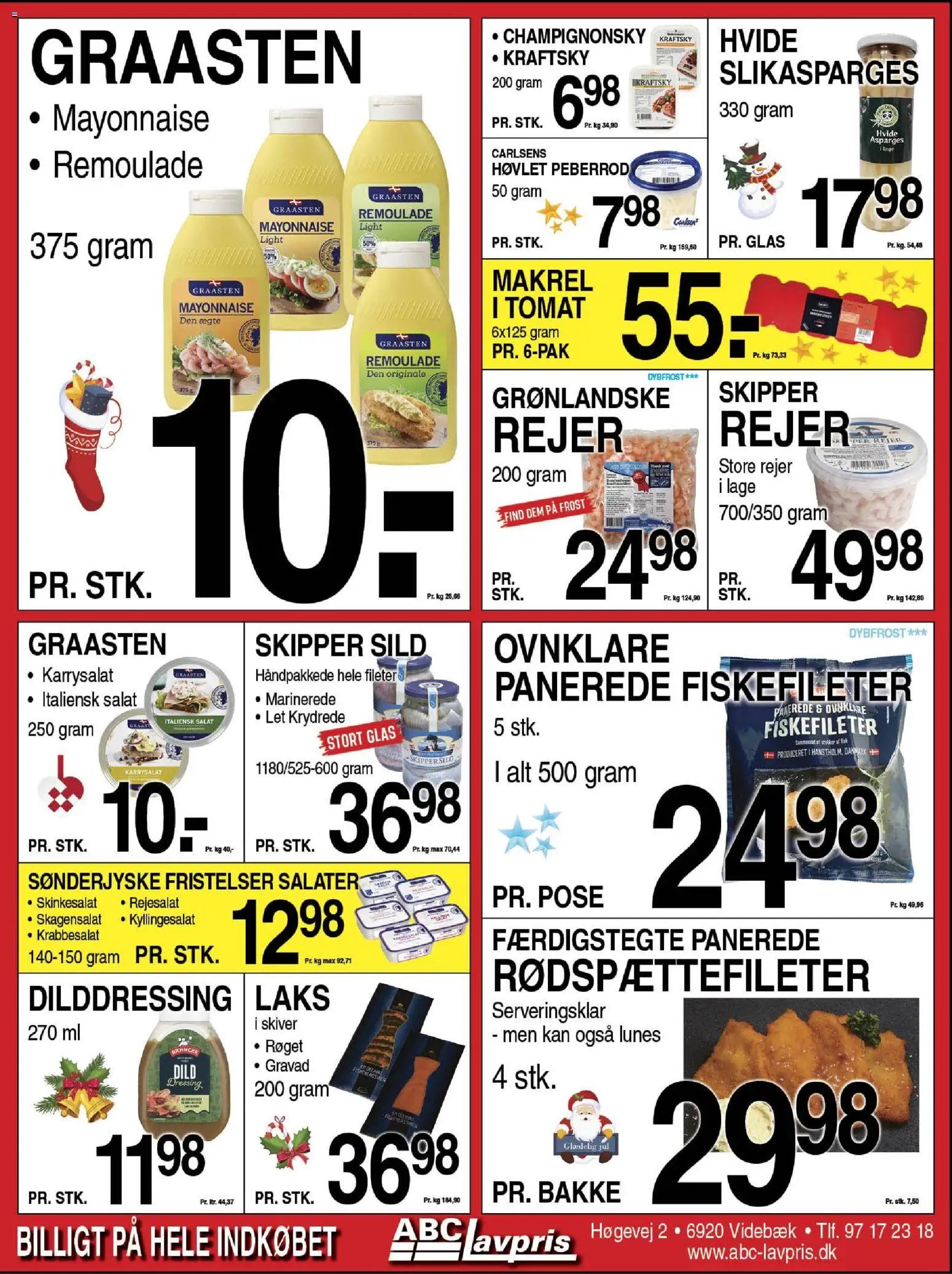 Abc Lavpris tilbudsavis – gyldig fra 17.12.2025 | Side: 5 | Produkter: Makrel, Sild, Skinkesalat, Asparges