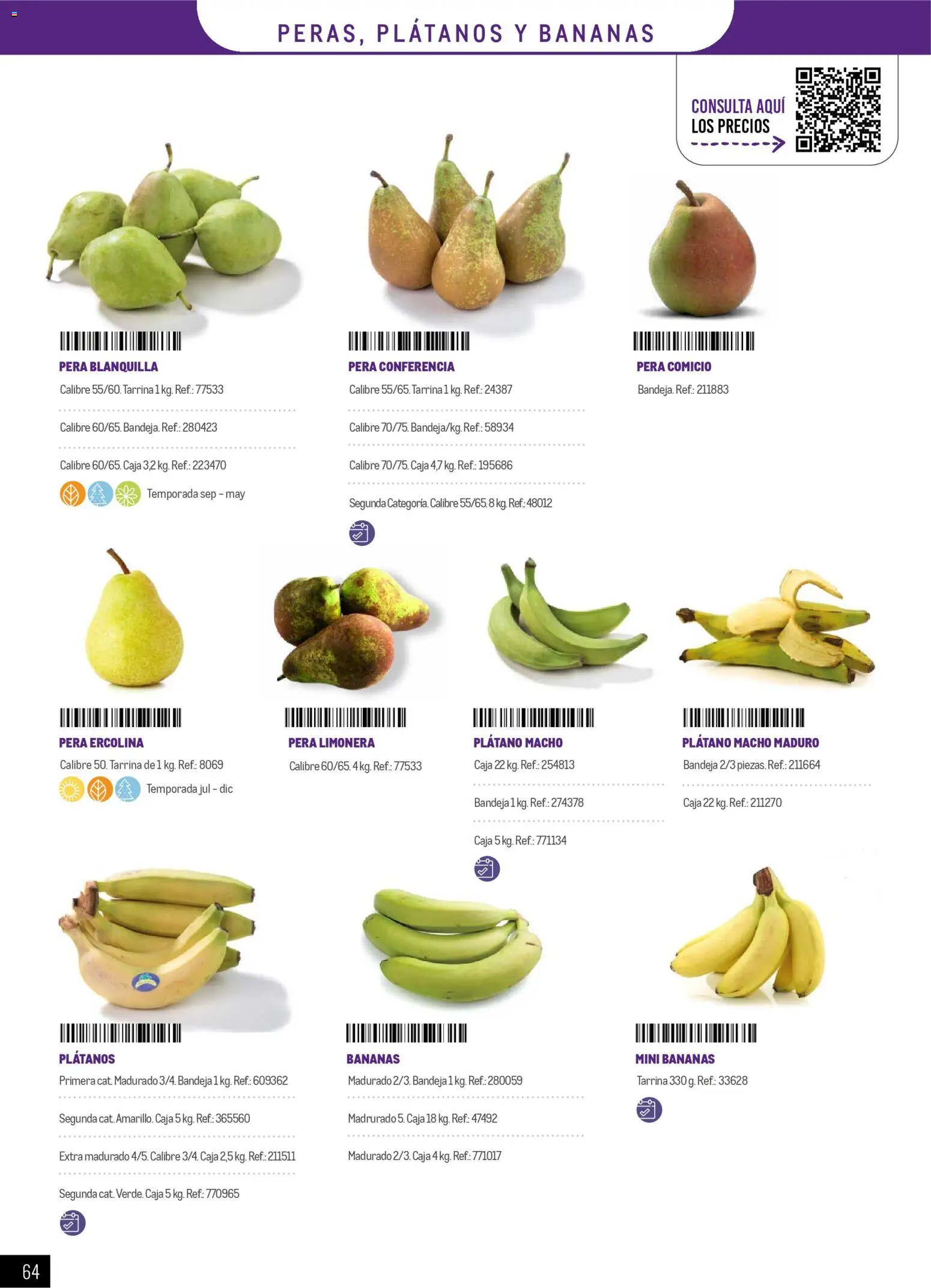 Makro - Especial Frutas y Verduras Península │ válido desde el 05.01.2026 | Página: 64 | Productos: Bananas, Bandeja, Caja