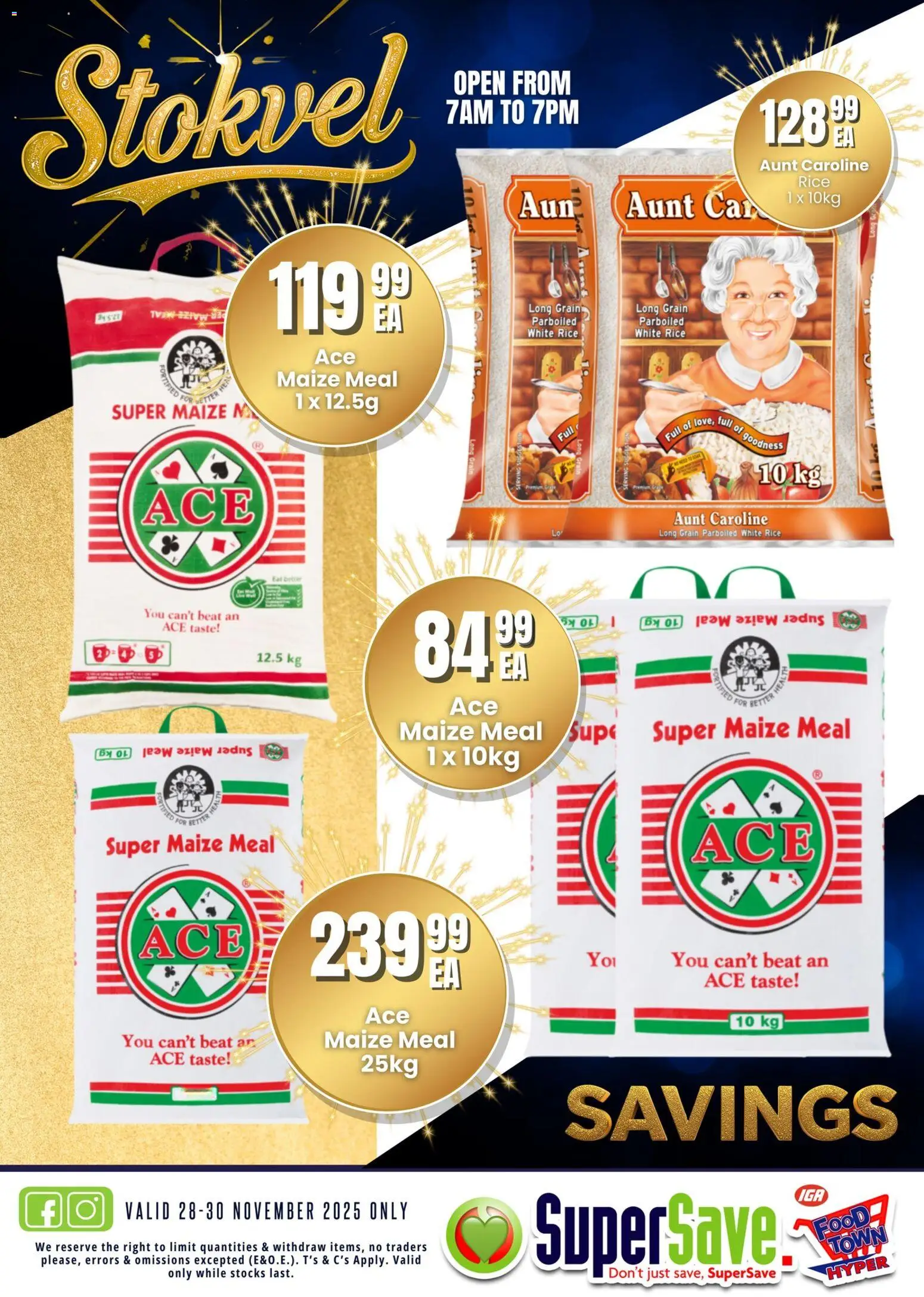 New Super Save catalogue – valid from 28.11.2025 | Page: 8 | Products: Maize meal, Rice
