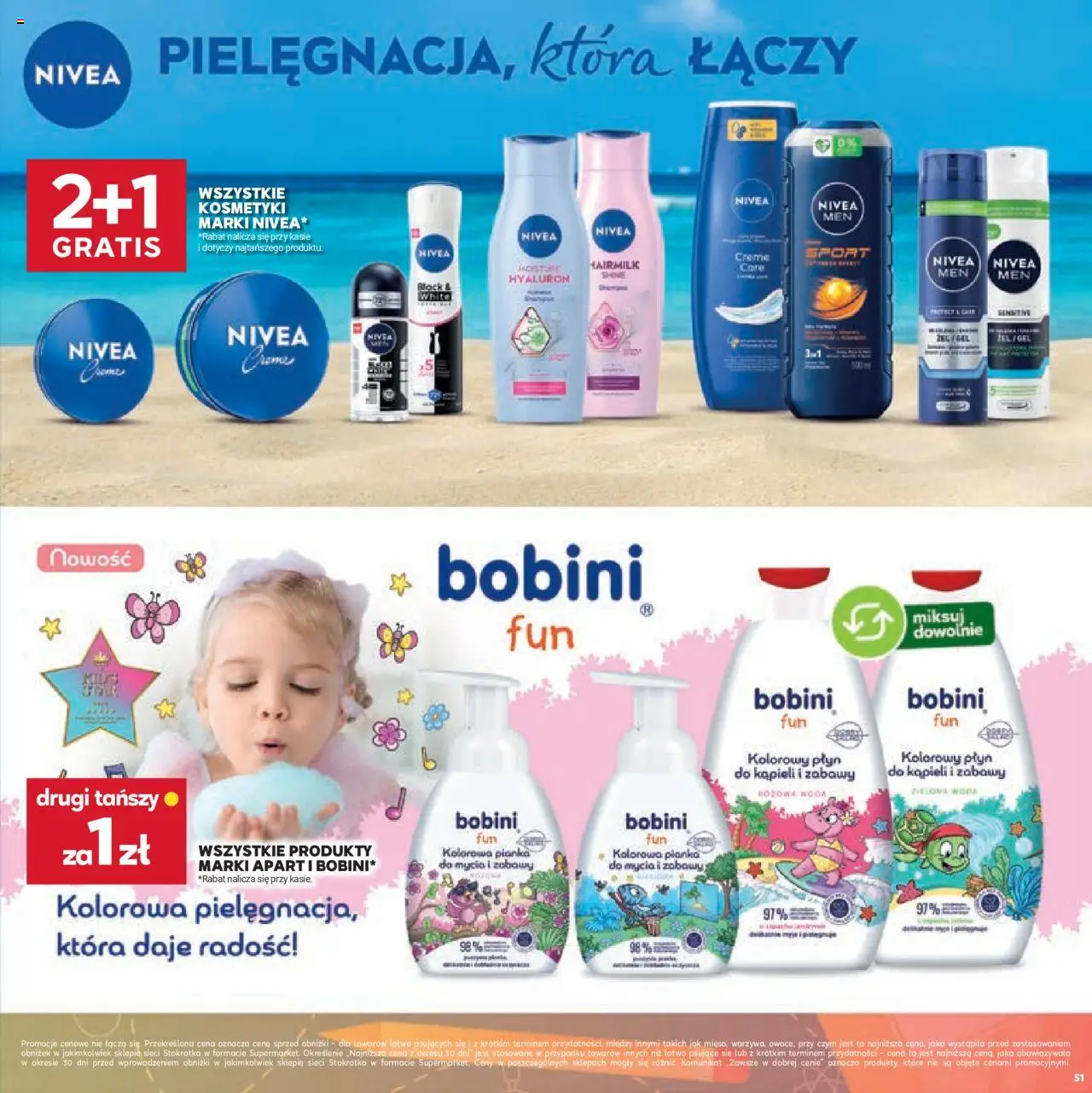 Stokrotka Gazetka - Witaj Szkoło od 13.08.2025 | Strona: 51 | Produkty: Stokrotka, Kosmetyki, Płyn do kąpieli, Woda