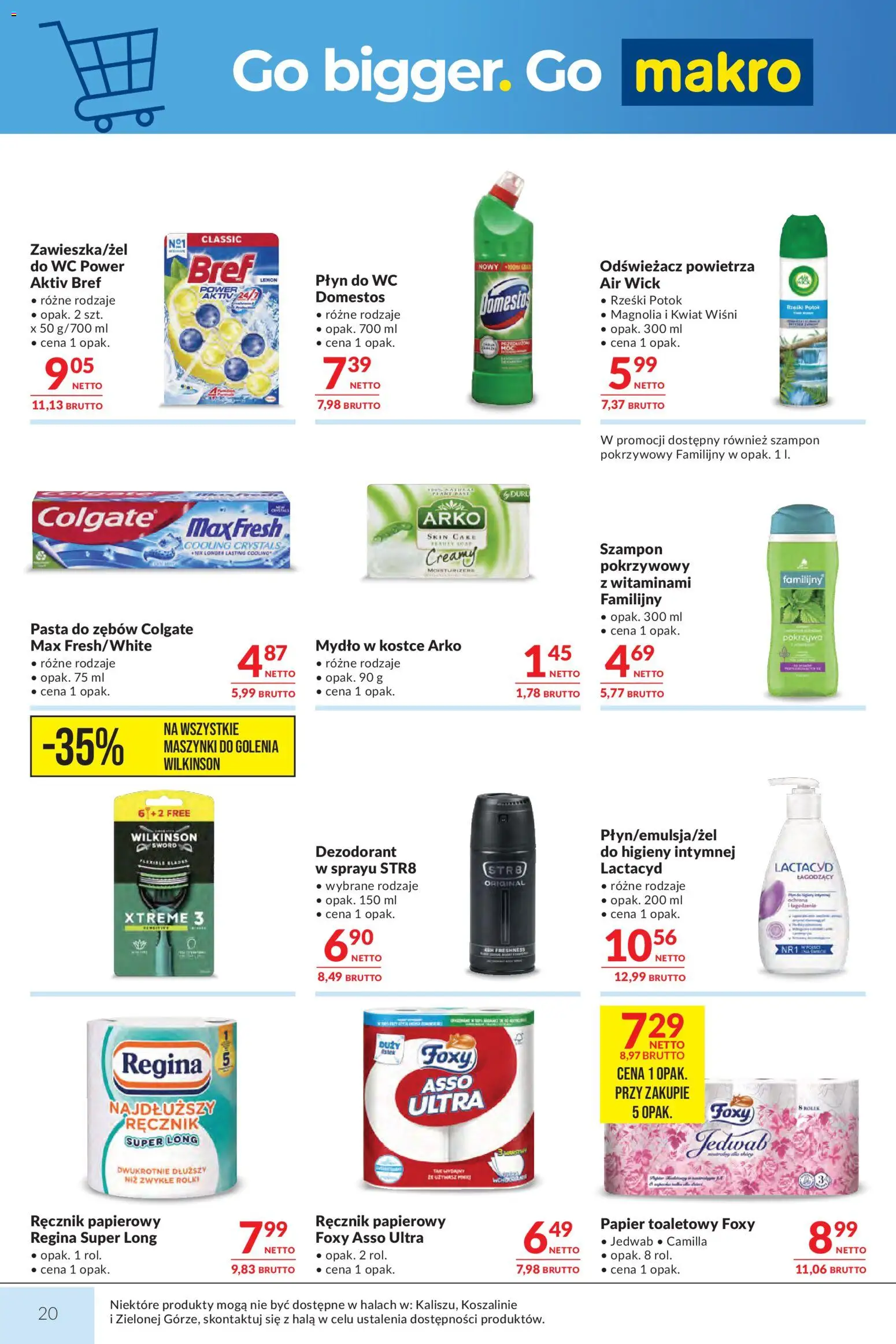 Makro Gazetka od 17.02.2026 | Strona: 20 | Produkty: Rolki, Domestos, Mydło, Ręcznik papierowy