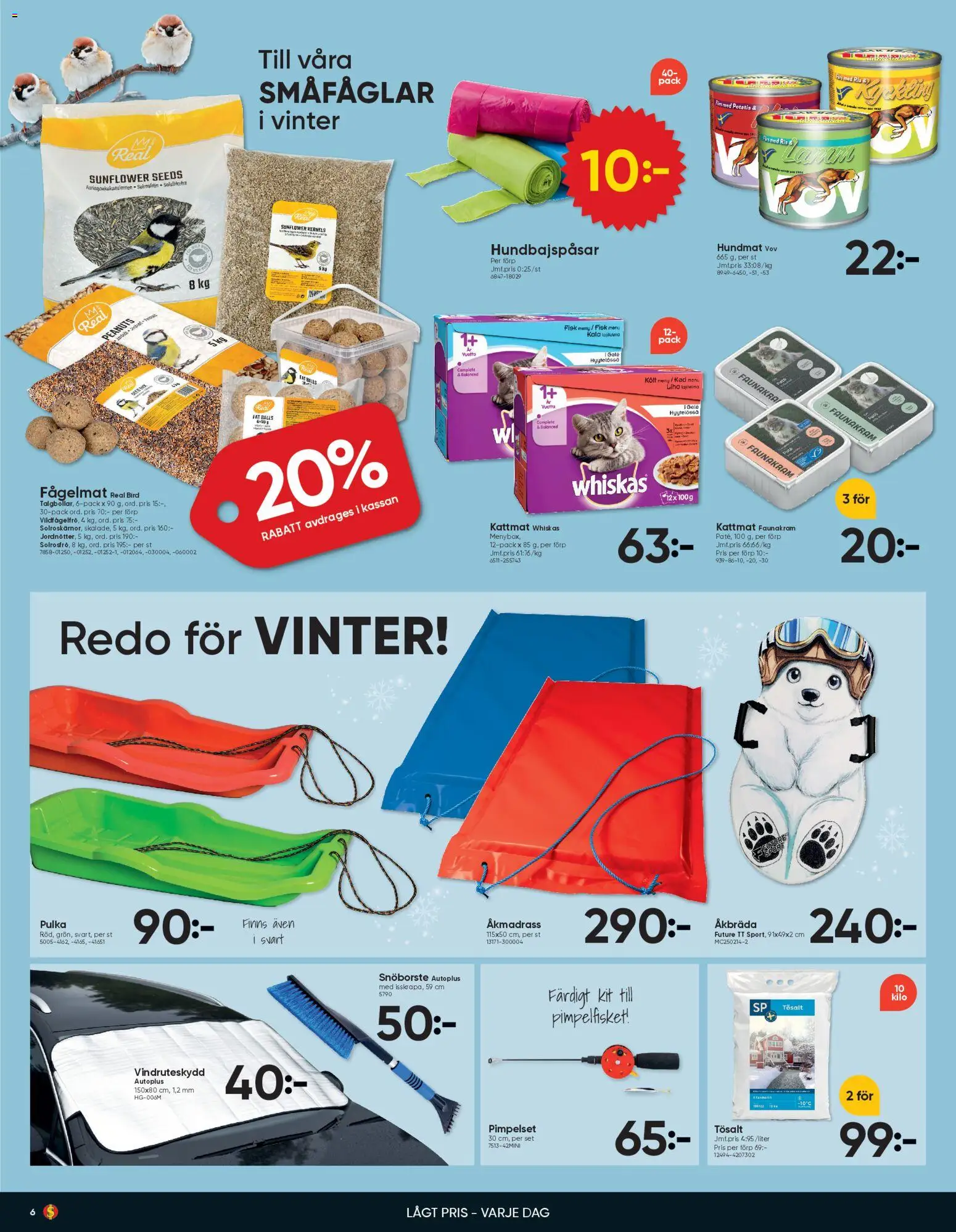 Dollar Store reklamblad aktuell från 01.05.2026 | Sida: 6 | Produkter: Fågelmat, Ris, Potatis, Hundmat