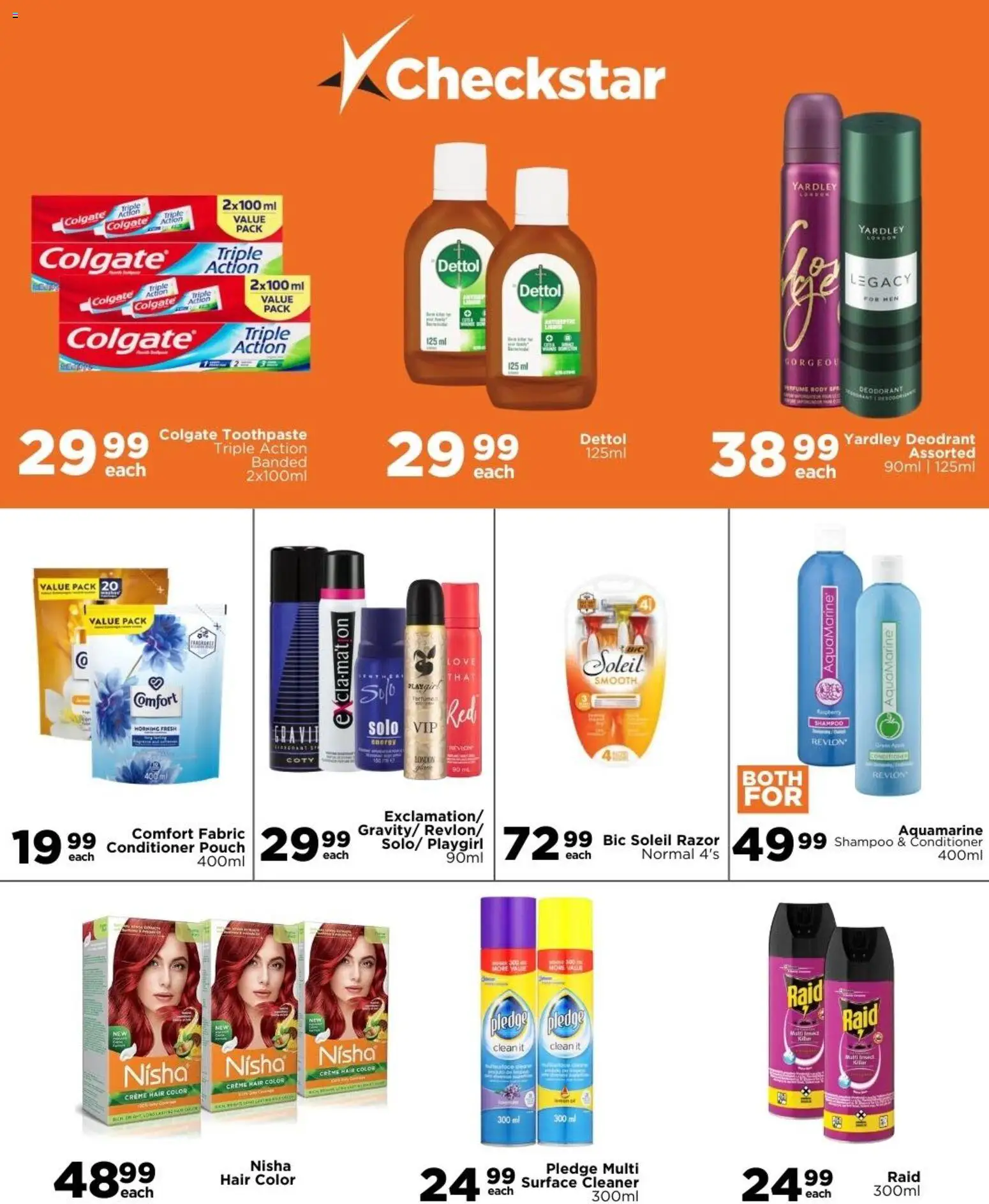 New Check Star catalogue – valid from 25.02.2026 | Page: 10 | Products: Surface cleaner, Shampoo, Hair color, Deodorant