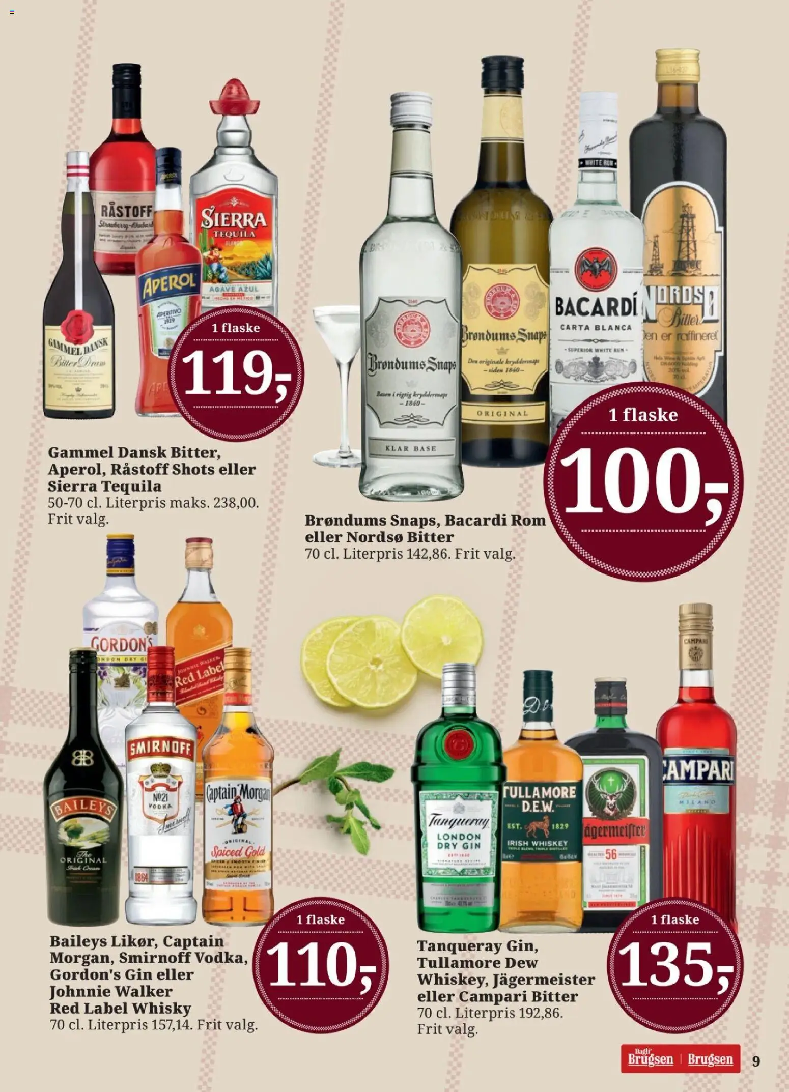 Dagli'Brugsen tilbudsavis – gyldig fra 24.04.2026 | Side: 9 | Produkter: Amendoins, Gin, Vodka, Rom