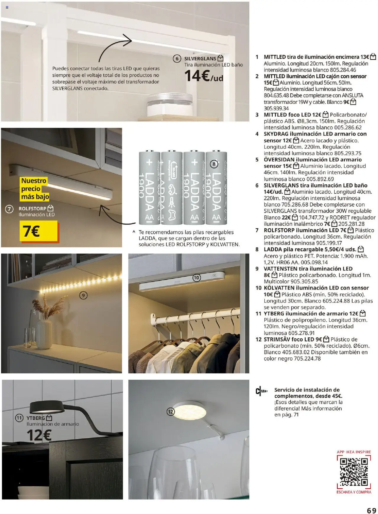 Catálogo IKEA Accesorios y decoración │ válido desde el 04.02.2025 | Página: 69 | Productos: Té, Iluminación de armario, Armario, Baño