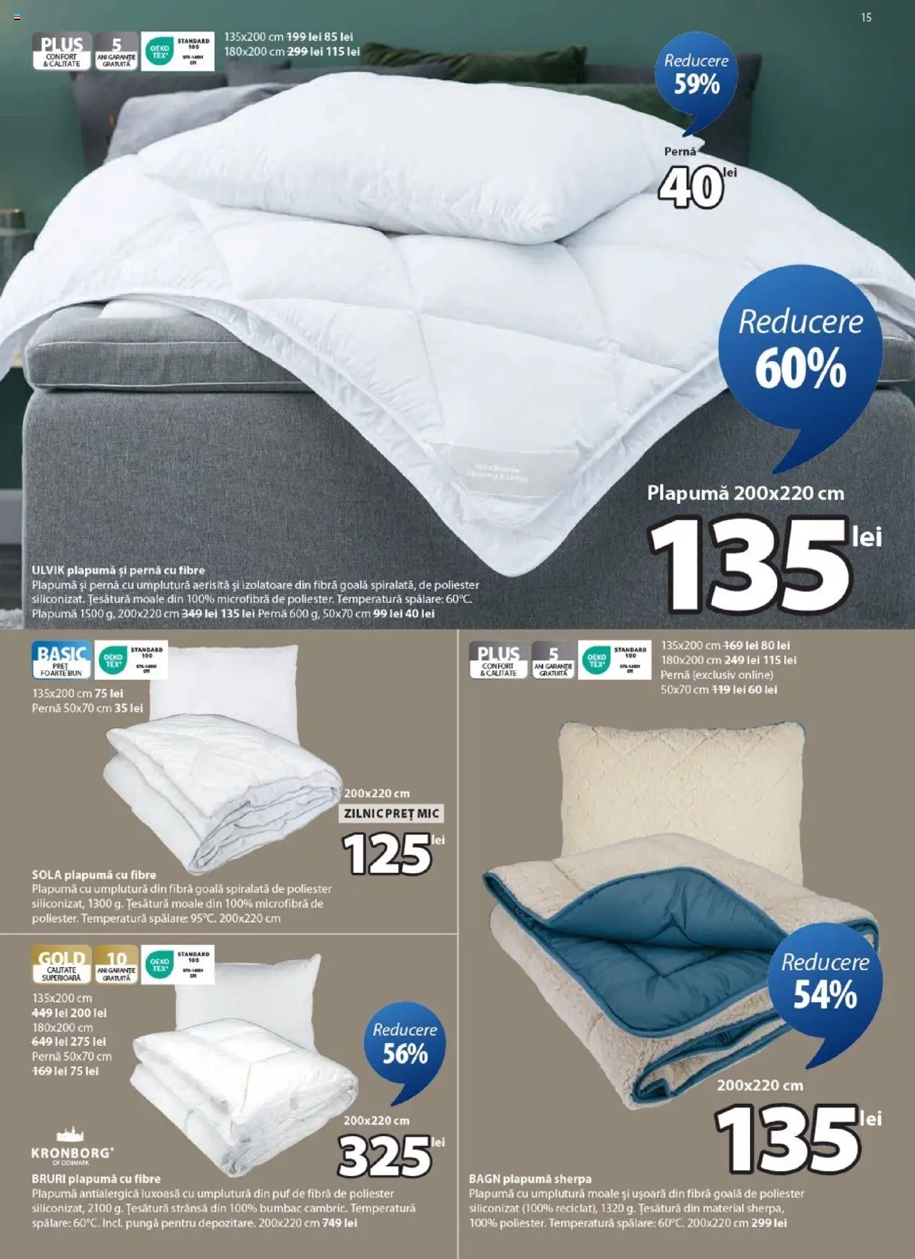Noul catalog JYSK – valabil de la 26.09.2025 | Pagină: 15 | Produse: Pungă, Pernă, Plapumă