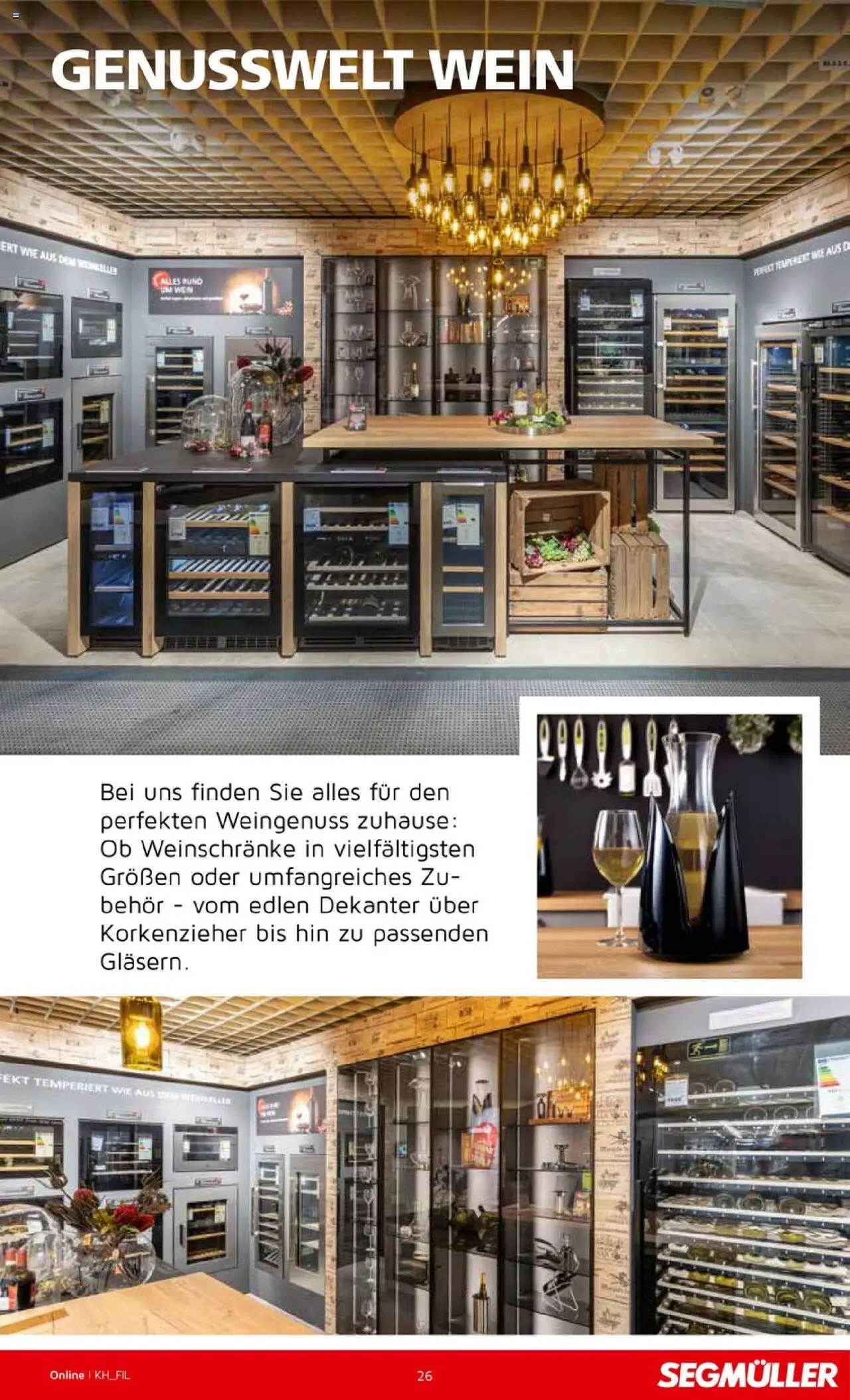 Segmüller Küchenkatalog – gültig ab 16.09.2025 | Seite: 26 | Produkte: Wein