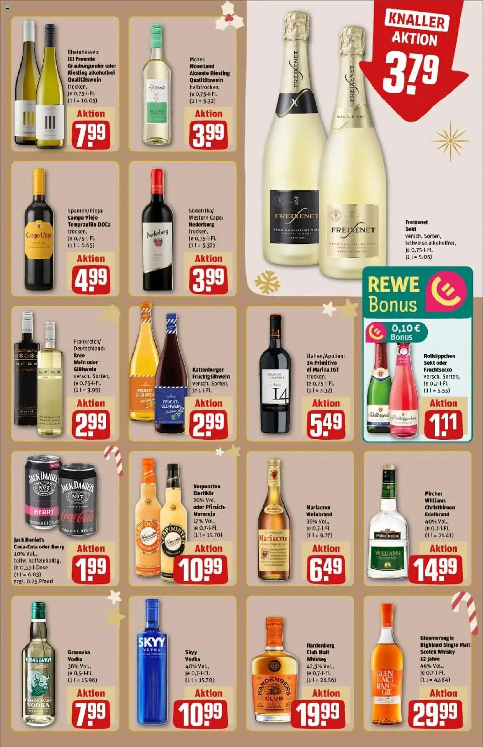 Rewe prospekt Bruckmühl	 – gültig ab 23.11.2025 | Seite: 19 | Produkte: Cola, Fruchtsecco, Pfirsich, Wein