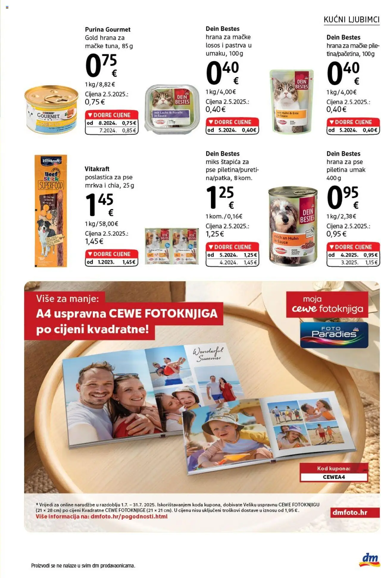 DM katalog | vrijedi od 01.07.2025 | Stranica: 25 | Proizvodi: Pastrva, Piletina, Umak, Hrana za mačke