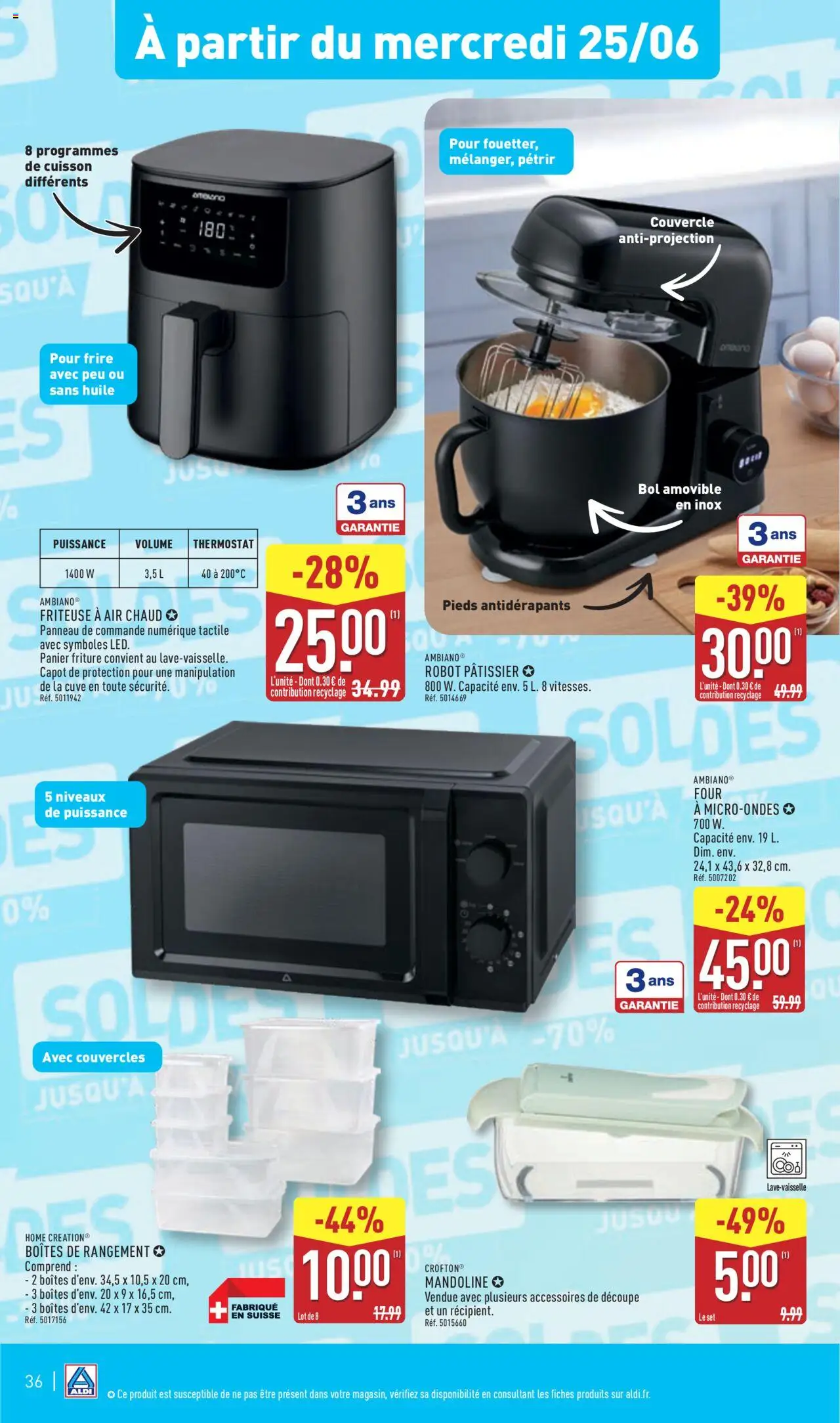  | Page: 39 | Produits: Robot, Friteuse, Bol, Robot pâtissier