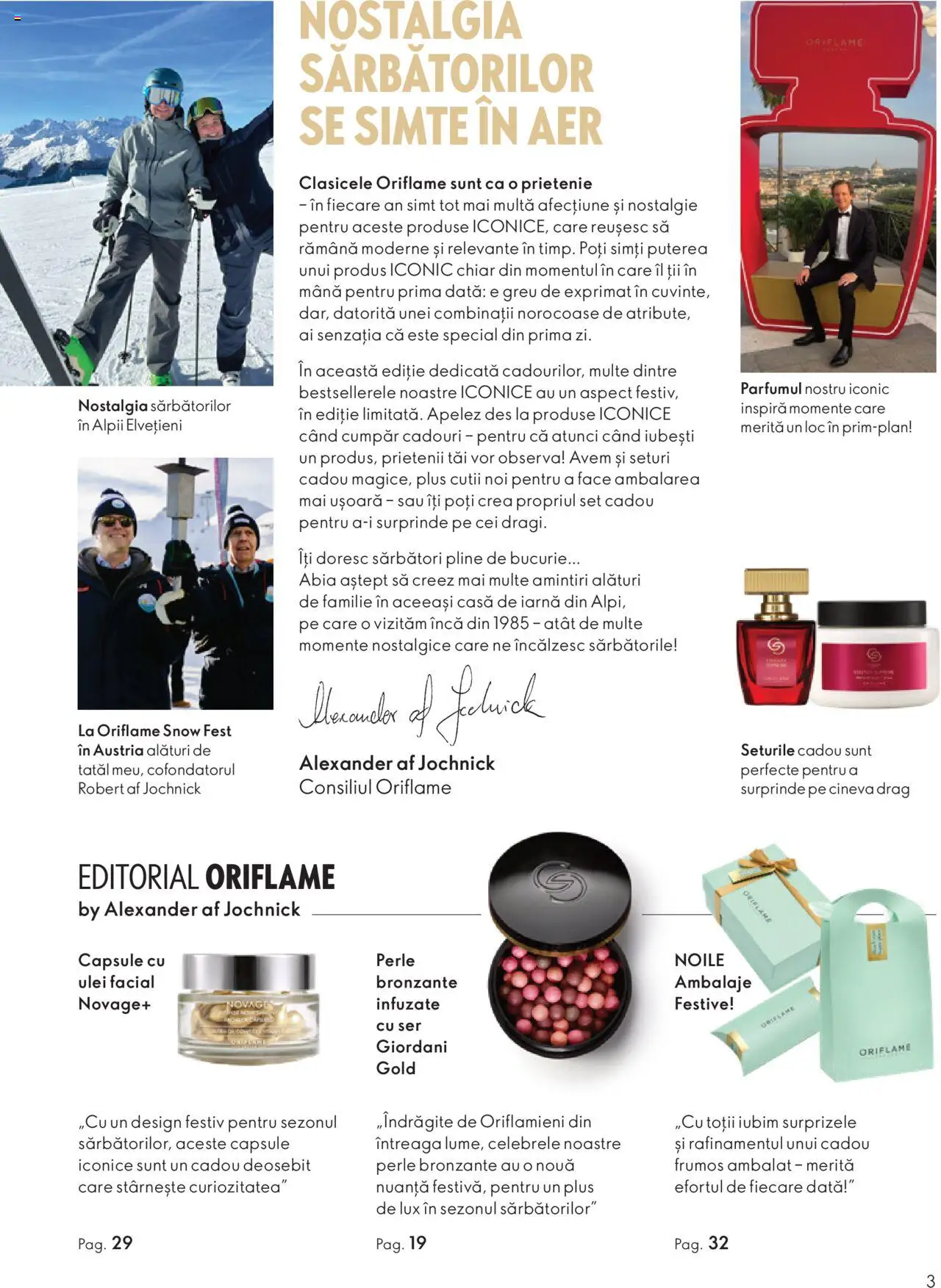 Noul catalog Oriflame – valabil de la 12.11.2025 | Pagină: 3 | Produse: Perle bronzante, Akrilik boya, Ulei