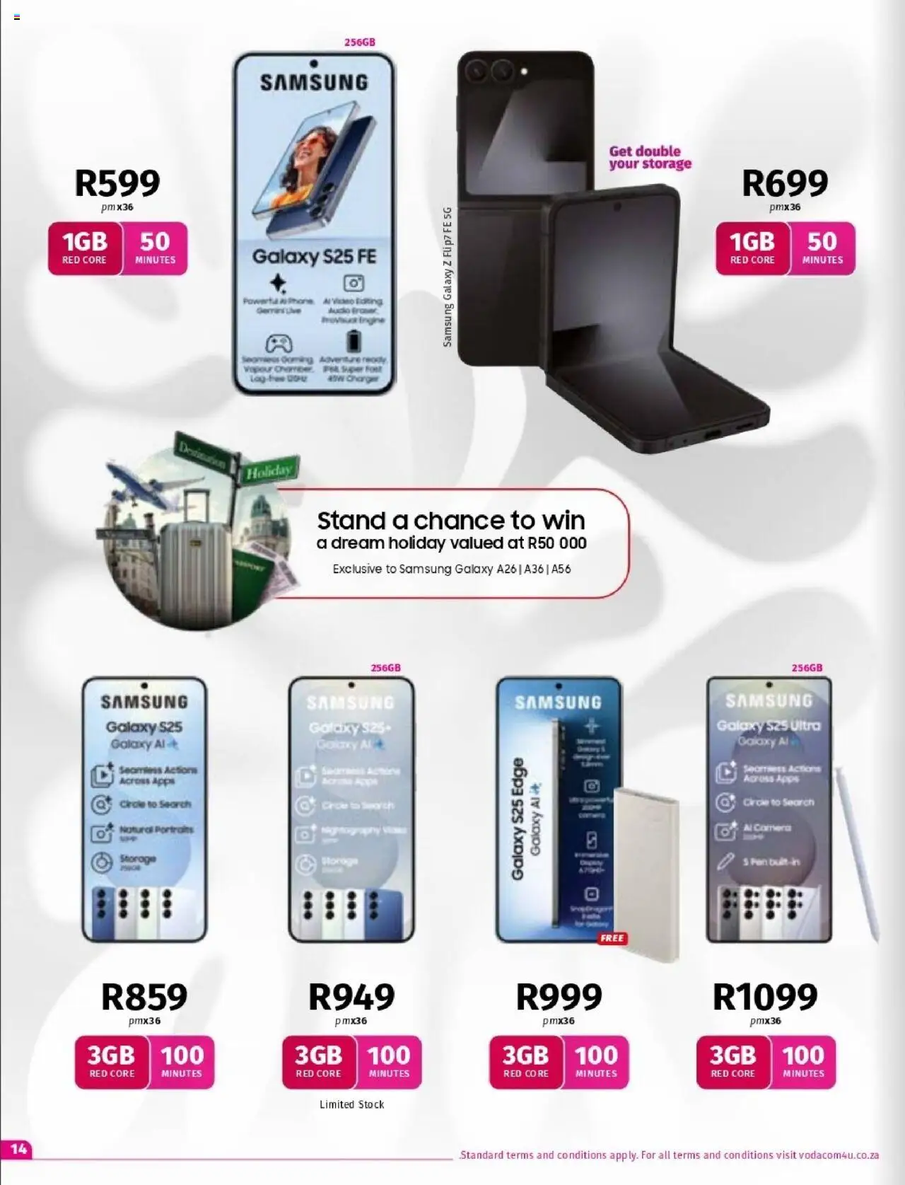 New Vodacom catalogue – valid from 07.10.2025 | Page: 14 | Products: Phone, Charger, Pen, Stock
