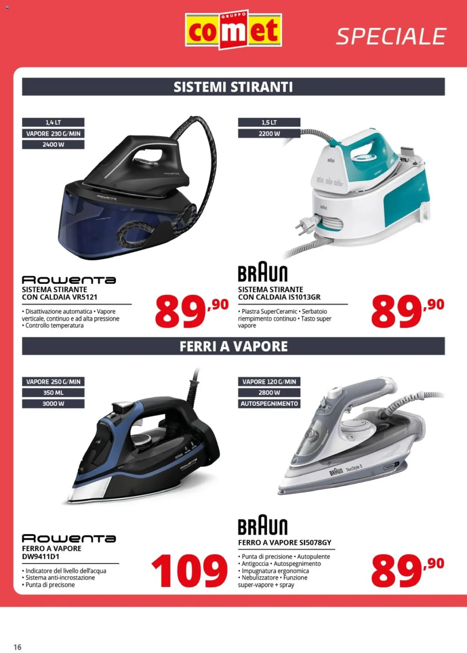 Volantino Comet del 06.03.2026 | Pagina: 16 | Prodotti: Caldaia, Nebulizzatore