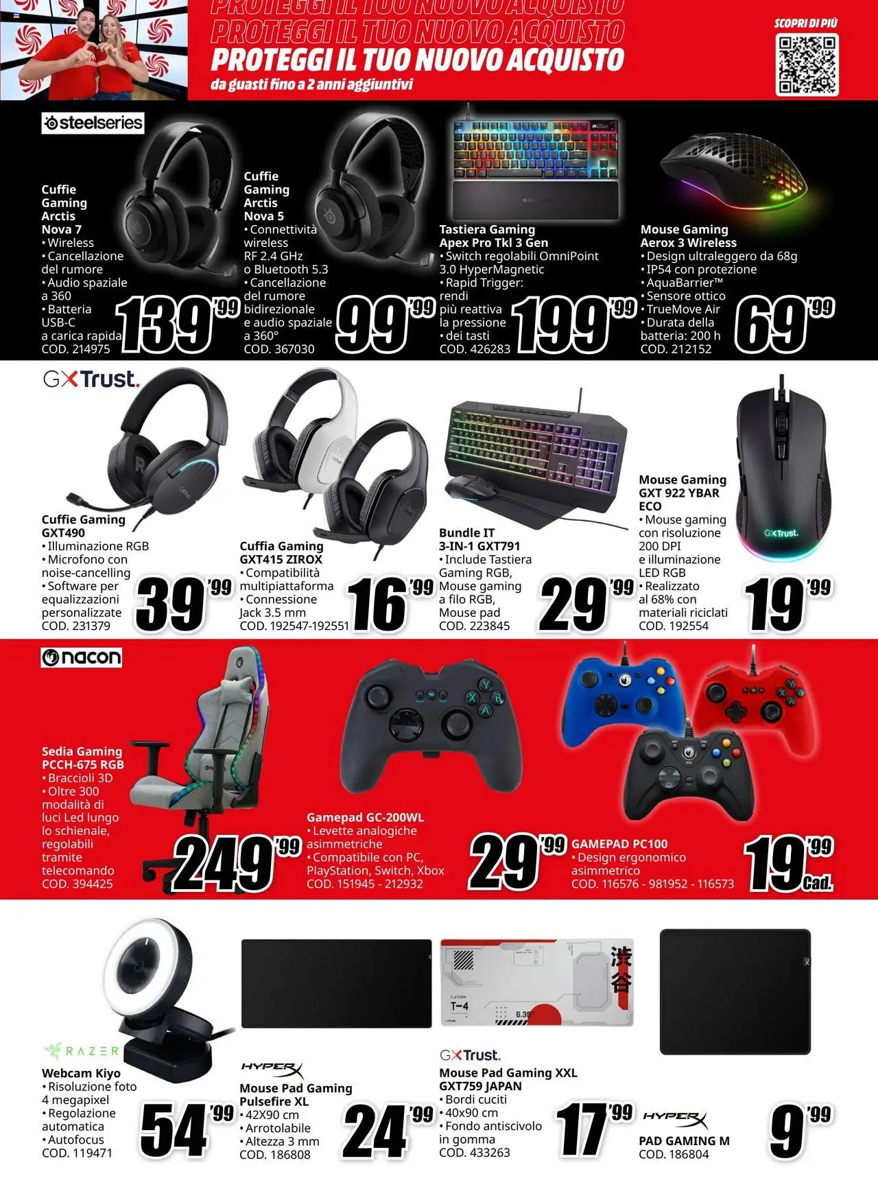 Volantino Media World del 21.08.2025 | Pagina: 7 | Prodotti: Mouse, Audio, Microfono, Sedia