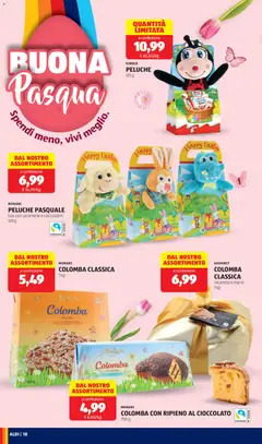 Anteprima del volantino COLOMBA CON RIPIENO AL CIOCCOLATO, 750 g valido a partire dal 23.02.2026 | Pagina: 18 | Prodotti: Peluche, Cioccolato, Caramelle, Cioccolatini