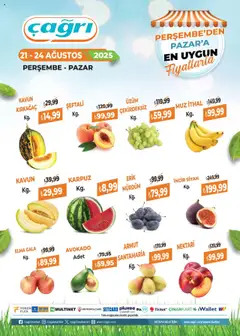 21.08.2025 tarihinden itibaren geçerli olan Çağrı Market kataloğu önizlemesi