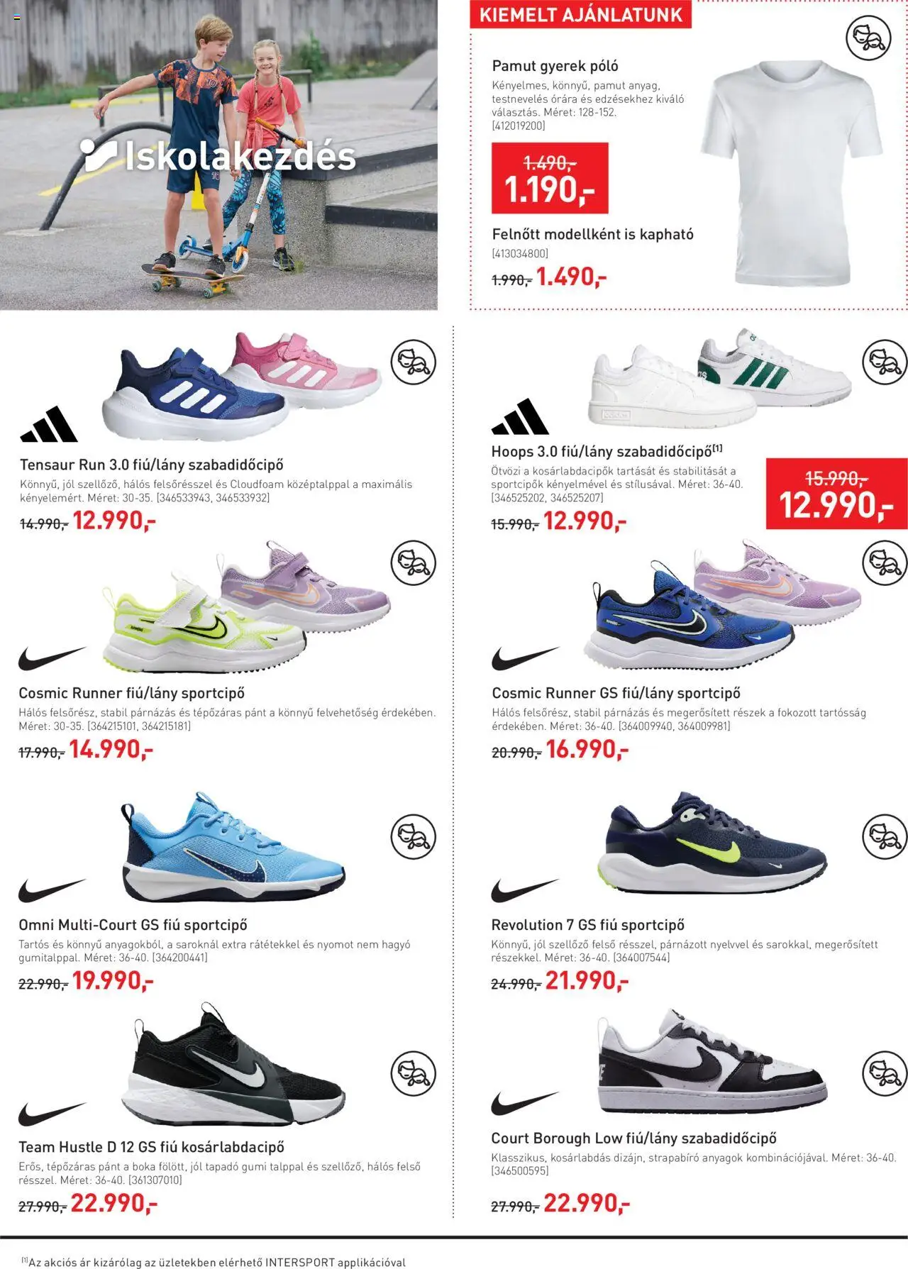 Intersport akciós ujság - amely érvényes a következő dátumtól: 19.08.2025 | Oldal: 2 | Termékek: Sportcipő
