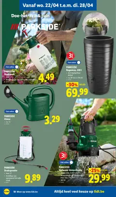 PARKSIDE Drukspuit, max. 2 l, instelbaar van sproeinevel tot volle straal - Voorbeeld van een folder van Lidl, geldig van 20.04.2026 | Pagina: 18