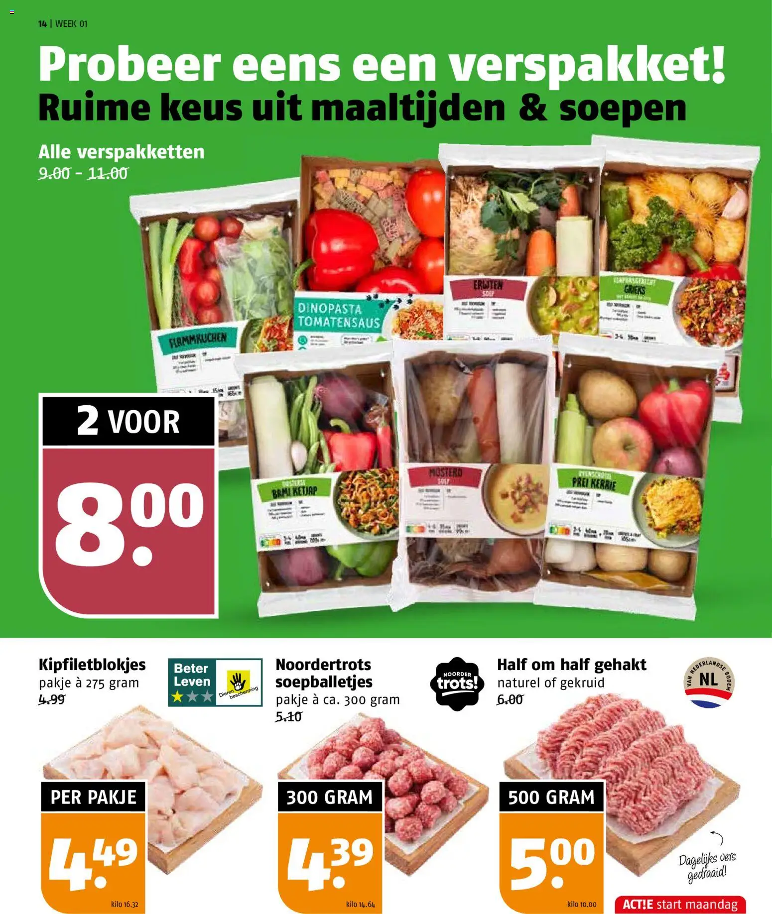 {H1} | Pagina: 14 | Producten: Gehakt, Prei