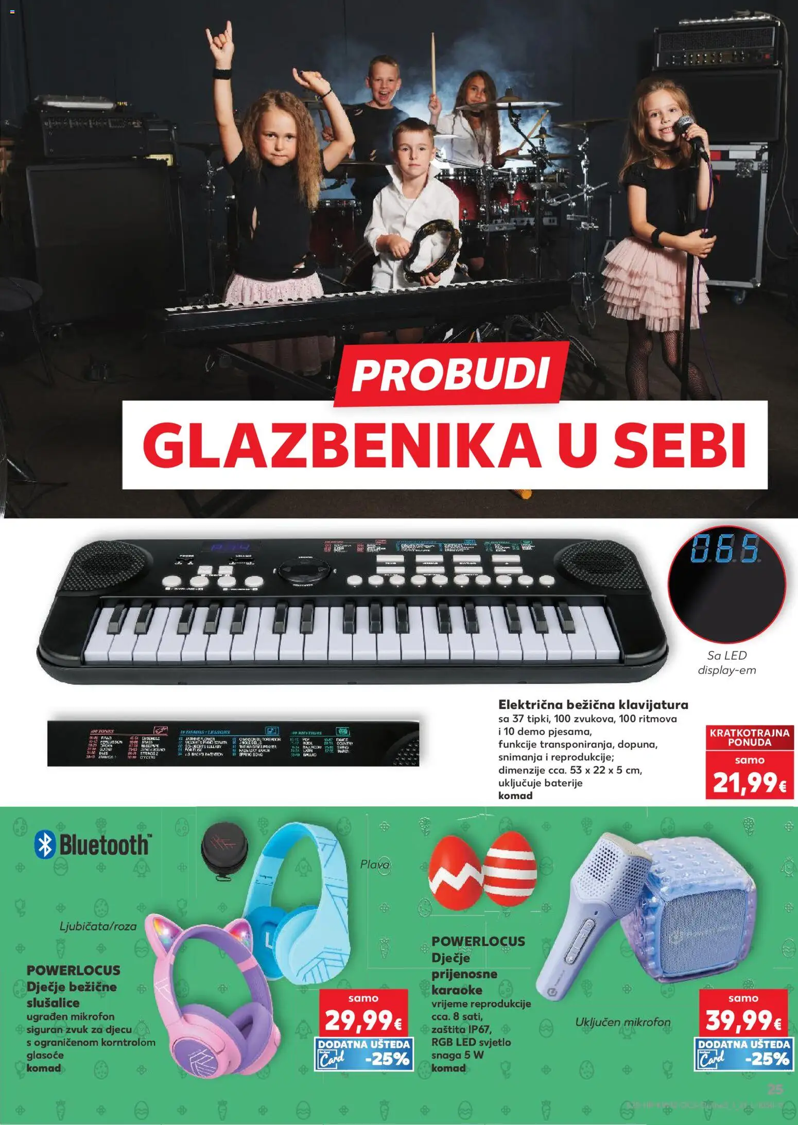Kaufland katalog | vrijedi od 16.03.2026 | Stranica: 25 | Proizvodi: Baterije, Slušalice, Mikrofon
