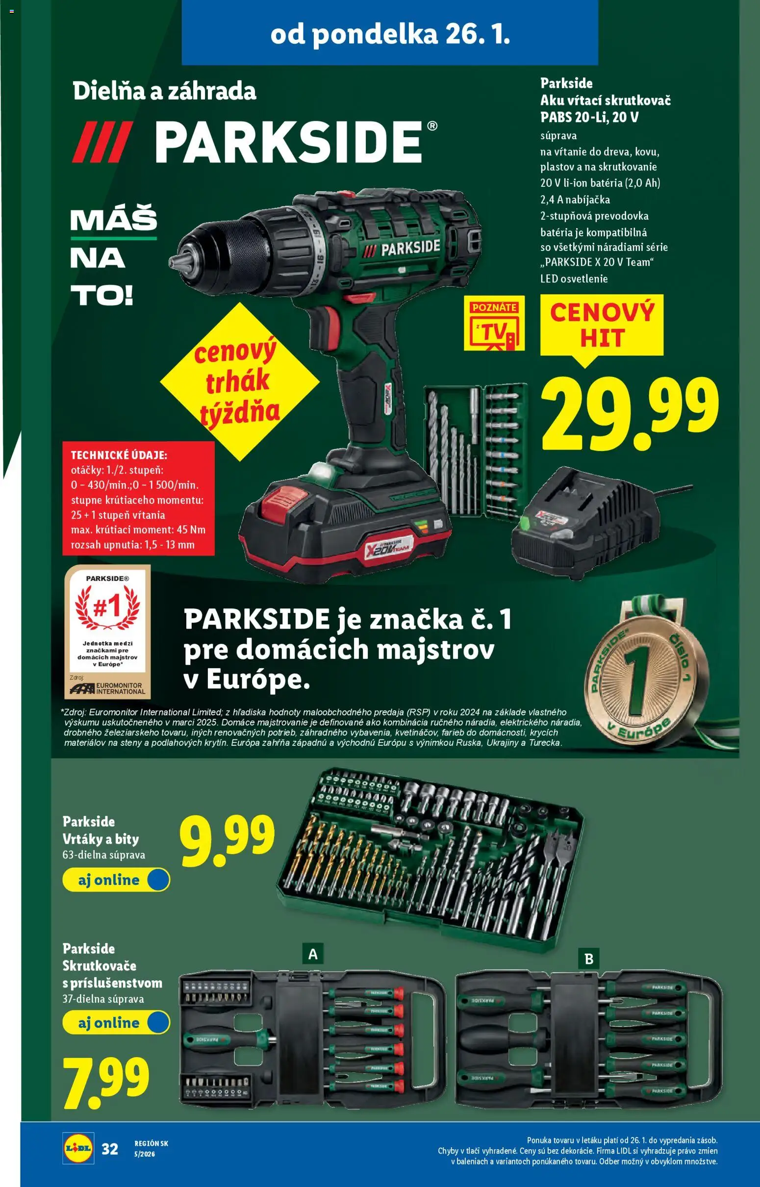 Nové Lidl akcie – leták je platný od 29.01.2026 | Strana: 78 | Produkty: Led osvetlenie, Osvetlenie, Skrutkovač, Nabíjačka