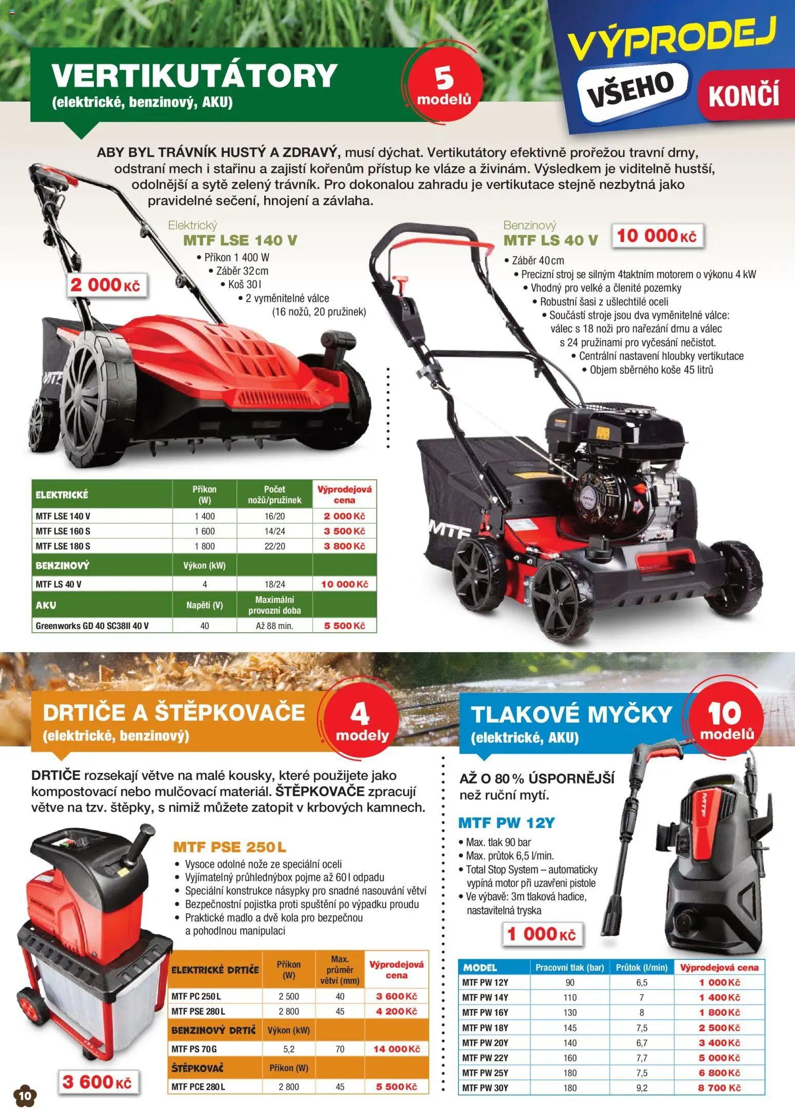 Mountfield leták od 01.03.2026 | Strana: 10 | Produkty: Nože, Drtič, Modely, Koš