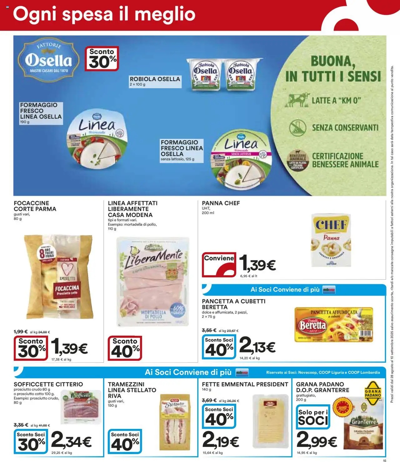 Volantino Ipercoop del 28.08.2025 | Pagina: 15 | Prodotti: Prosciutto Crudo, Pollo, Prosciutto, Colla