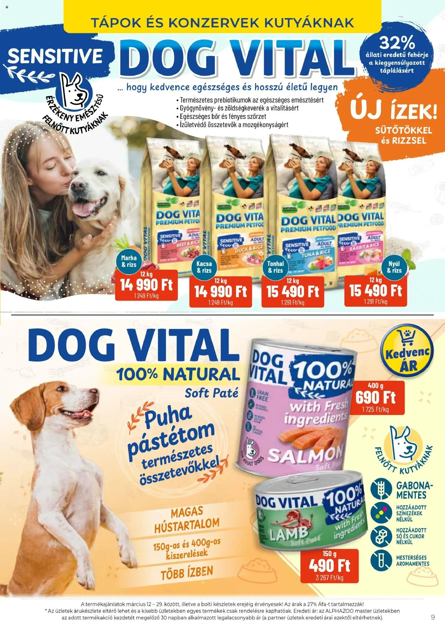 AlphaZoo akciós ujság - amely érvényes a következő dátumtól: 12.03.2026 | Oldal: 9 | Termékek: Tonhal, Zöldségkeverék, Fehérje, Só