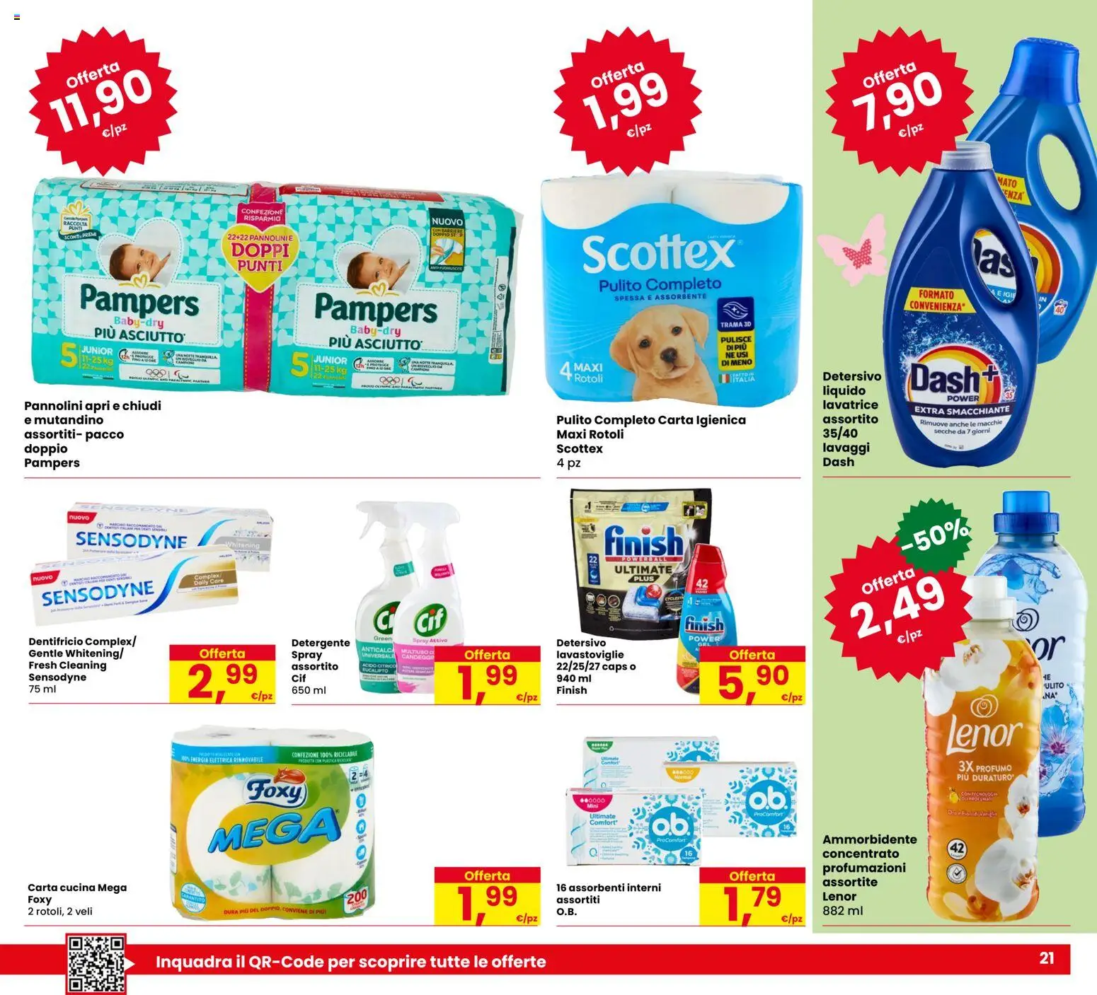 Volantino Despar del 26.03.2026 | Pagina: 21 | Prodotti: Carta igienica, Dentifricio, Lavastoviglie, Profumo